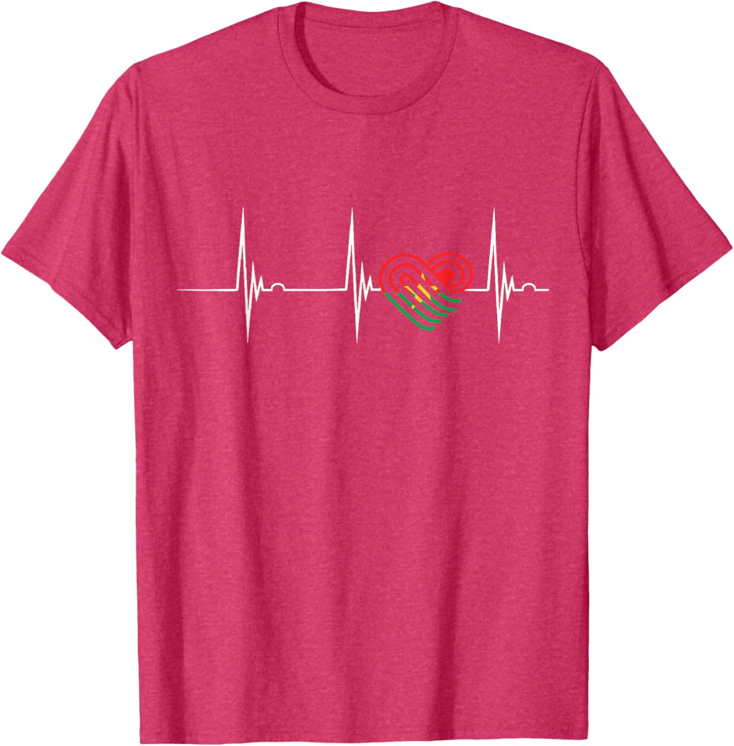 Burkina Faso Heartbeat EKG Pulse T-Shirt Celebrating Burkina Fasoan Roots - 14