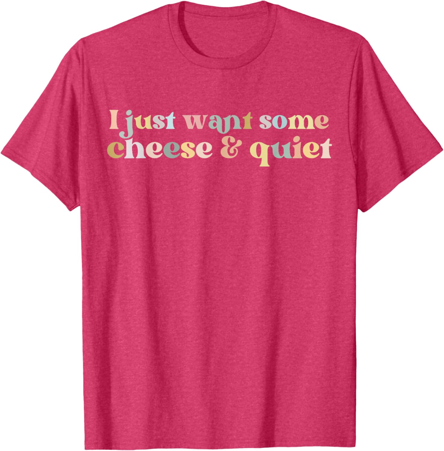 Funny Vintage I Just Want Some Cheese And Quiet T-Shirt for Food Lovers - 5