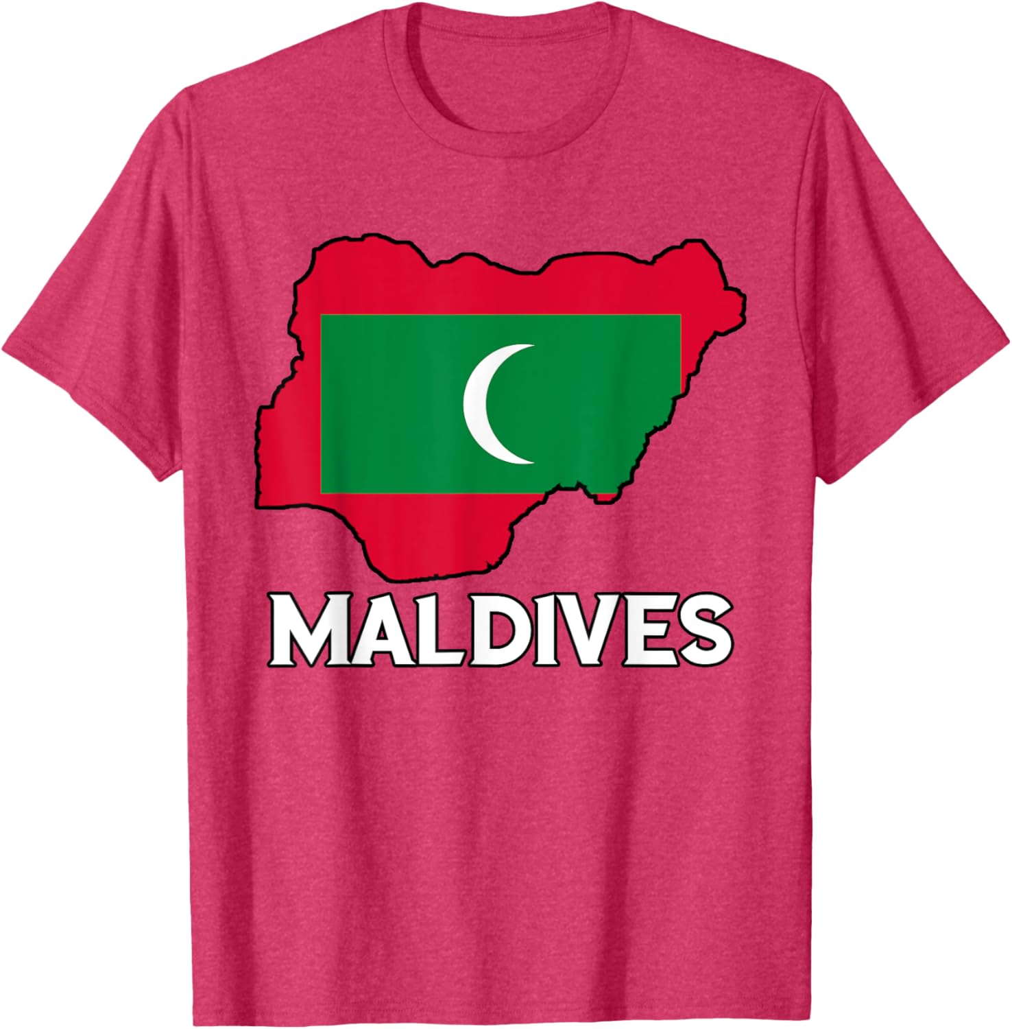 Maldivian Pride Flag Map T-Shirt for Comfort and Style in Clothing - 3