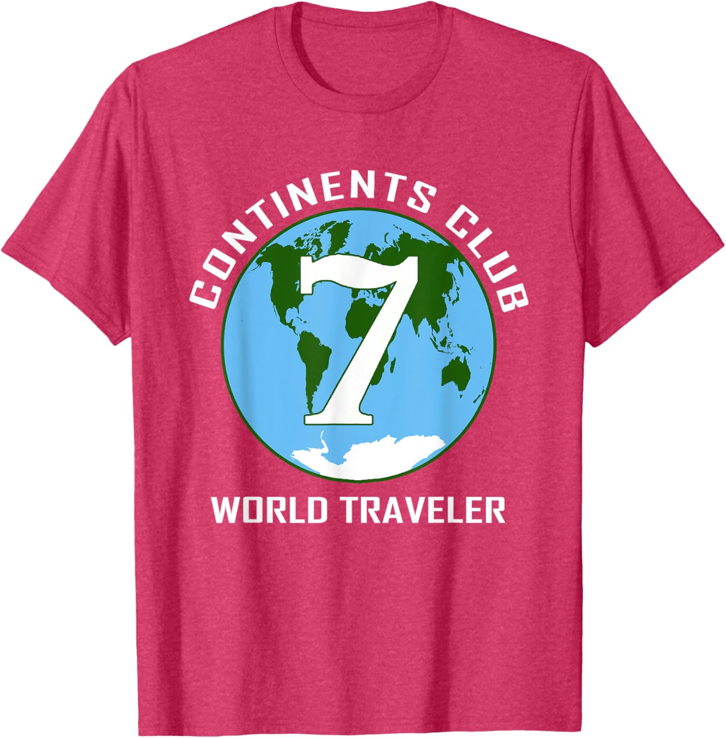 7 Continents World Traveler Club Double-Sided T-Shirt for Adventurers - 3