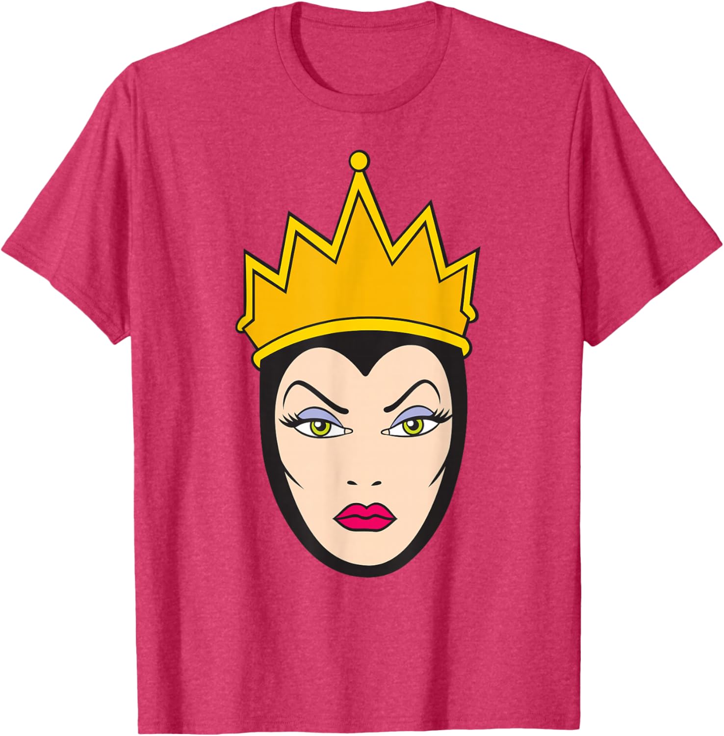 Disney Villains Evil Queen Big Face T-Shirt for Snow White Fans - 1