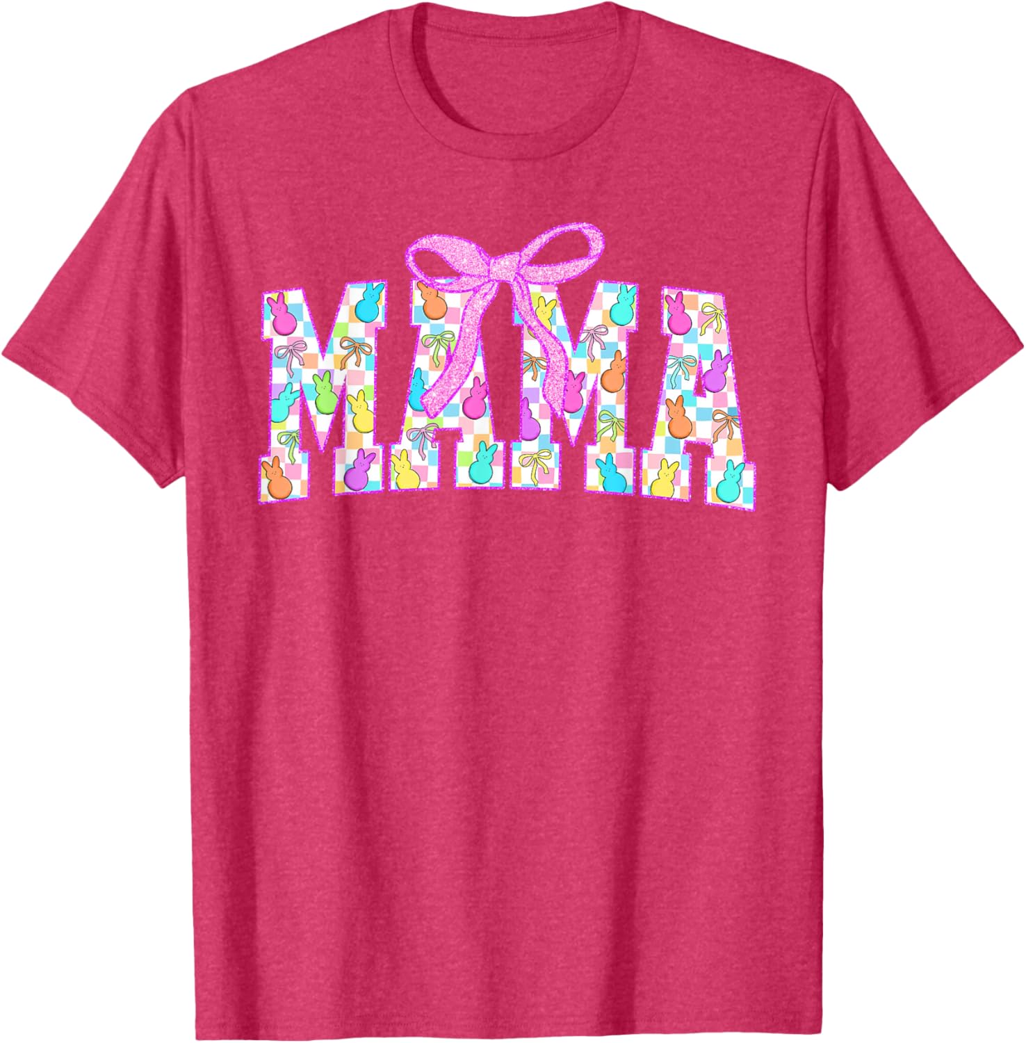 Mama Coquette Happy Easter Bunny T-Shirt for Spring Egg Hunts - 3