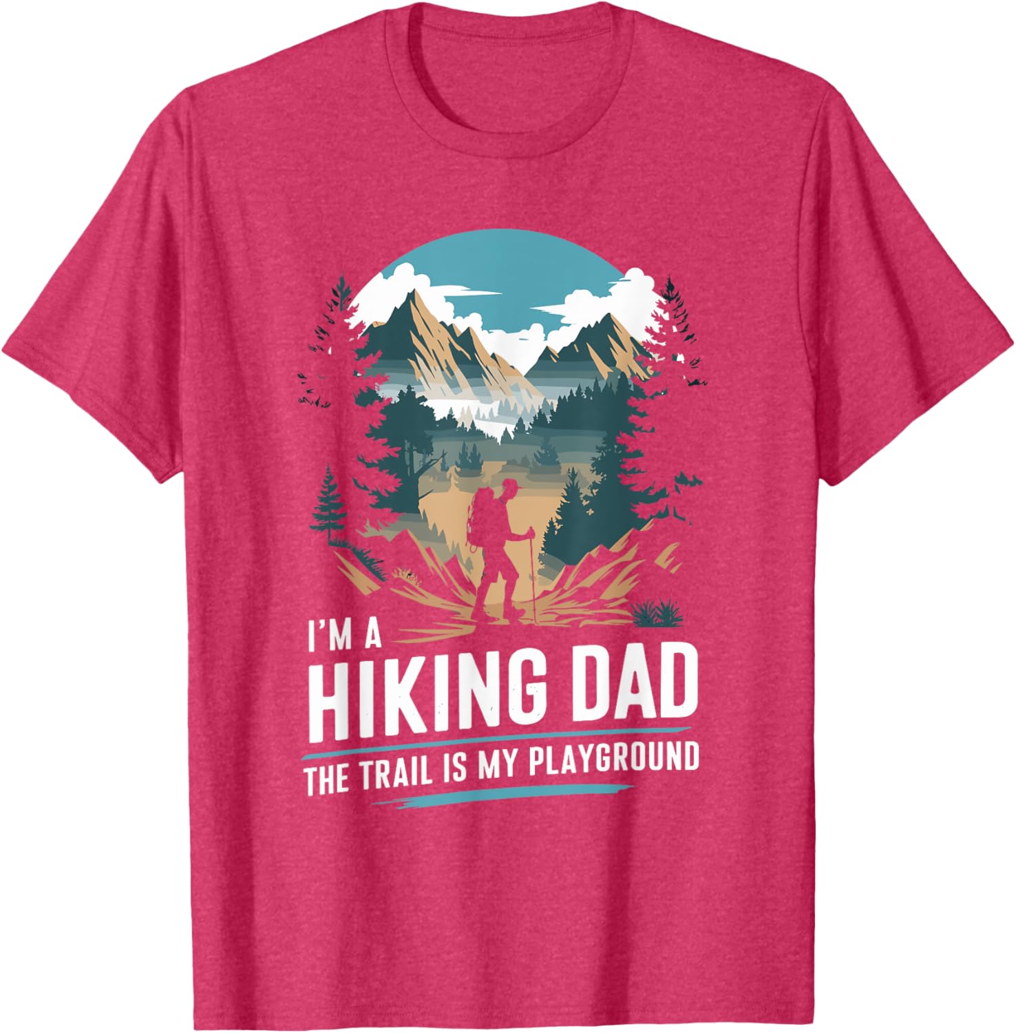 Hiking Dad Trekking T-Shirt for Outdoor Mountain Adventures - 20