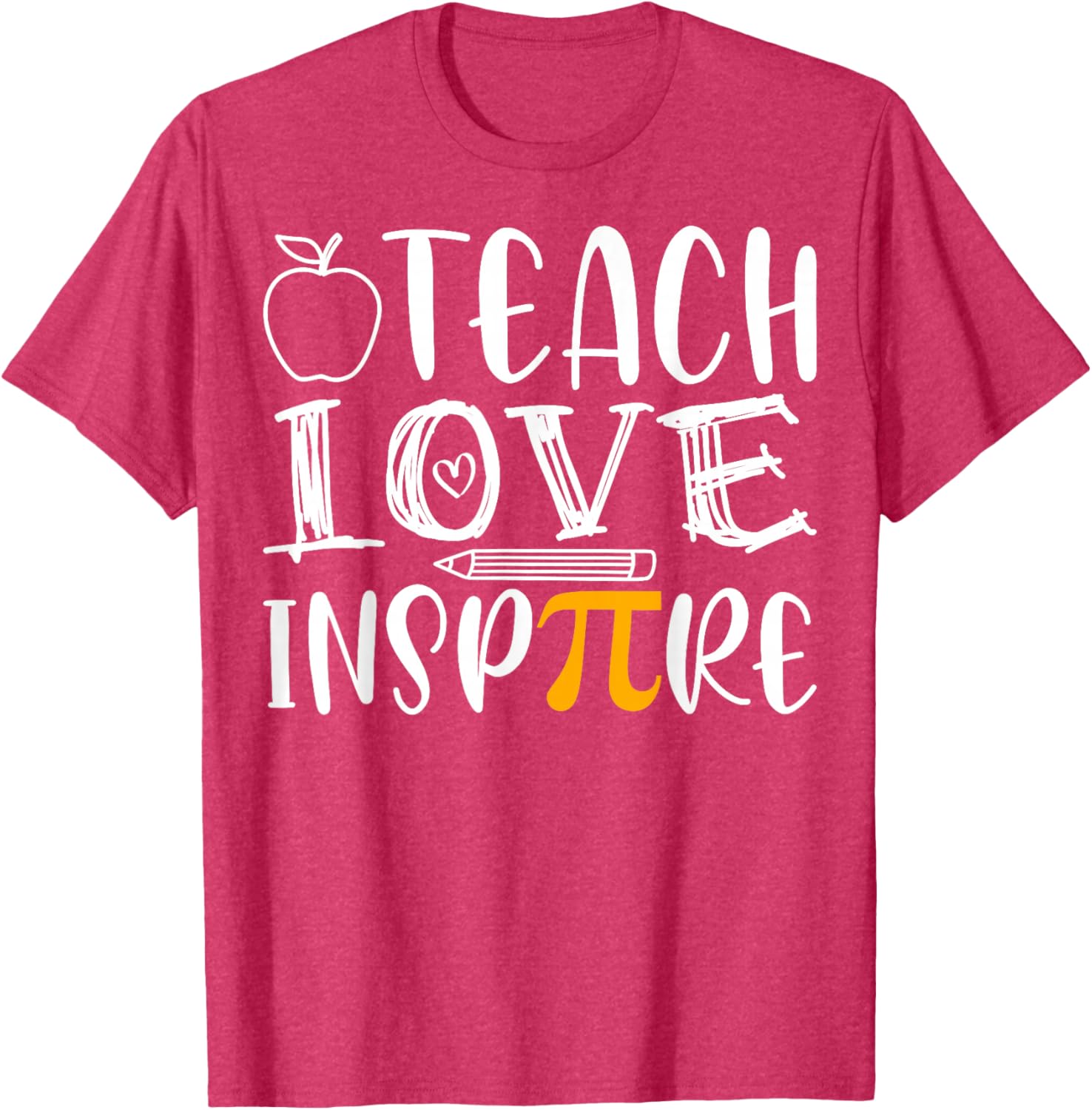 Teach Love Inspire Pi Day Math Teacher T-Shirt for Mathematicians - 9