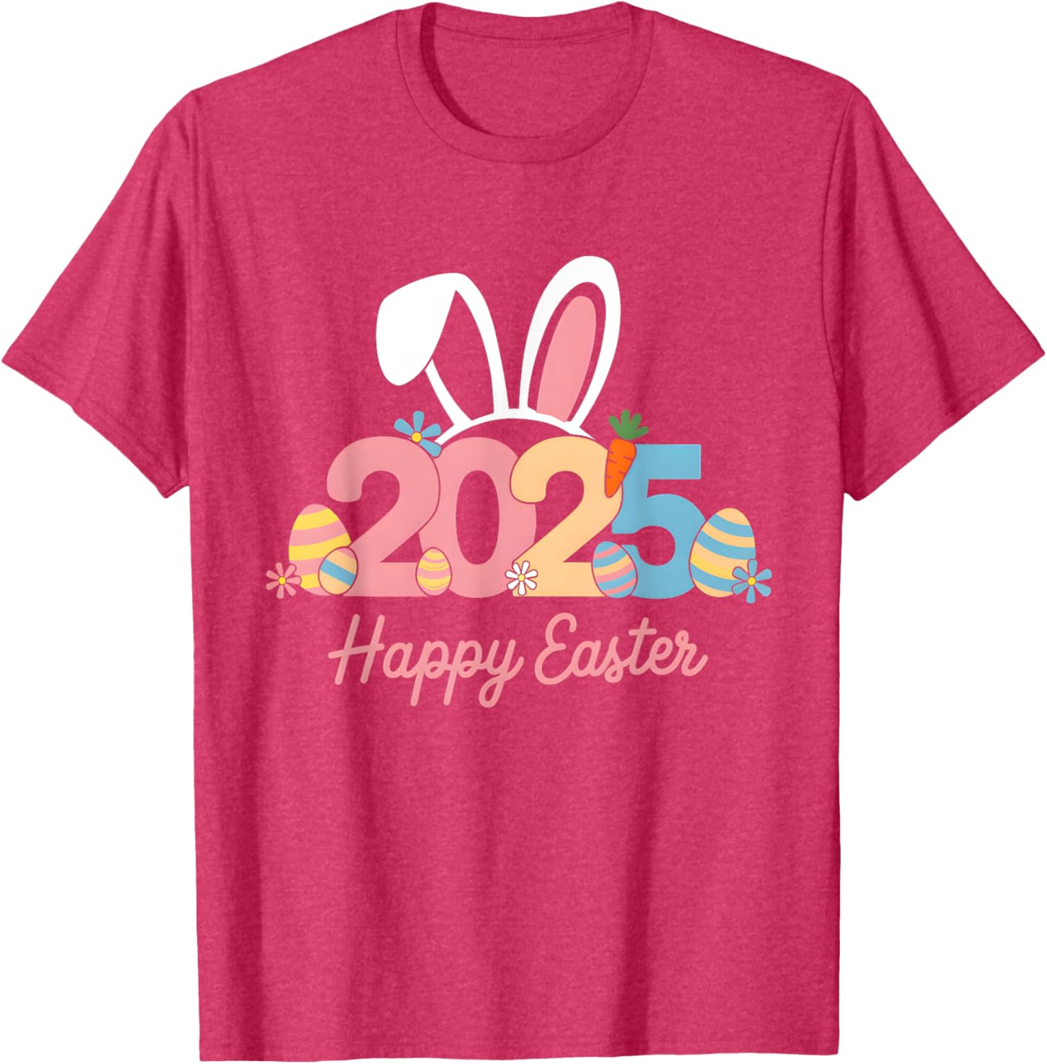 Happy Easter Squad Family T-Shirt 2025 Cute Easter Bunny Design - 1