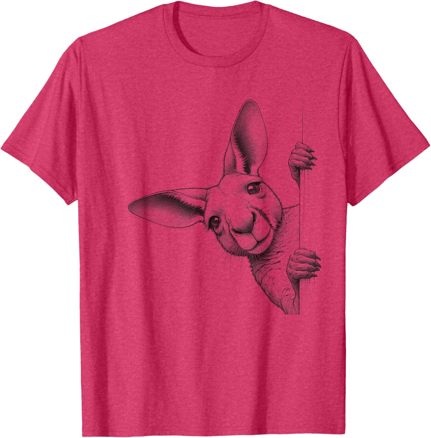 Funny Peeking Kangaroo T-Shirt for Adults and Kids - Playful Design - 8