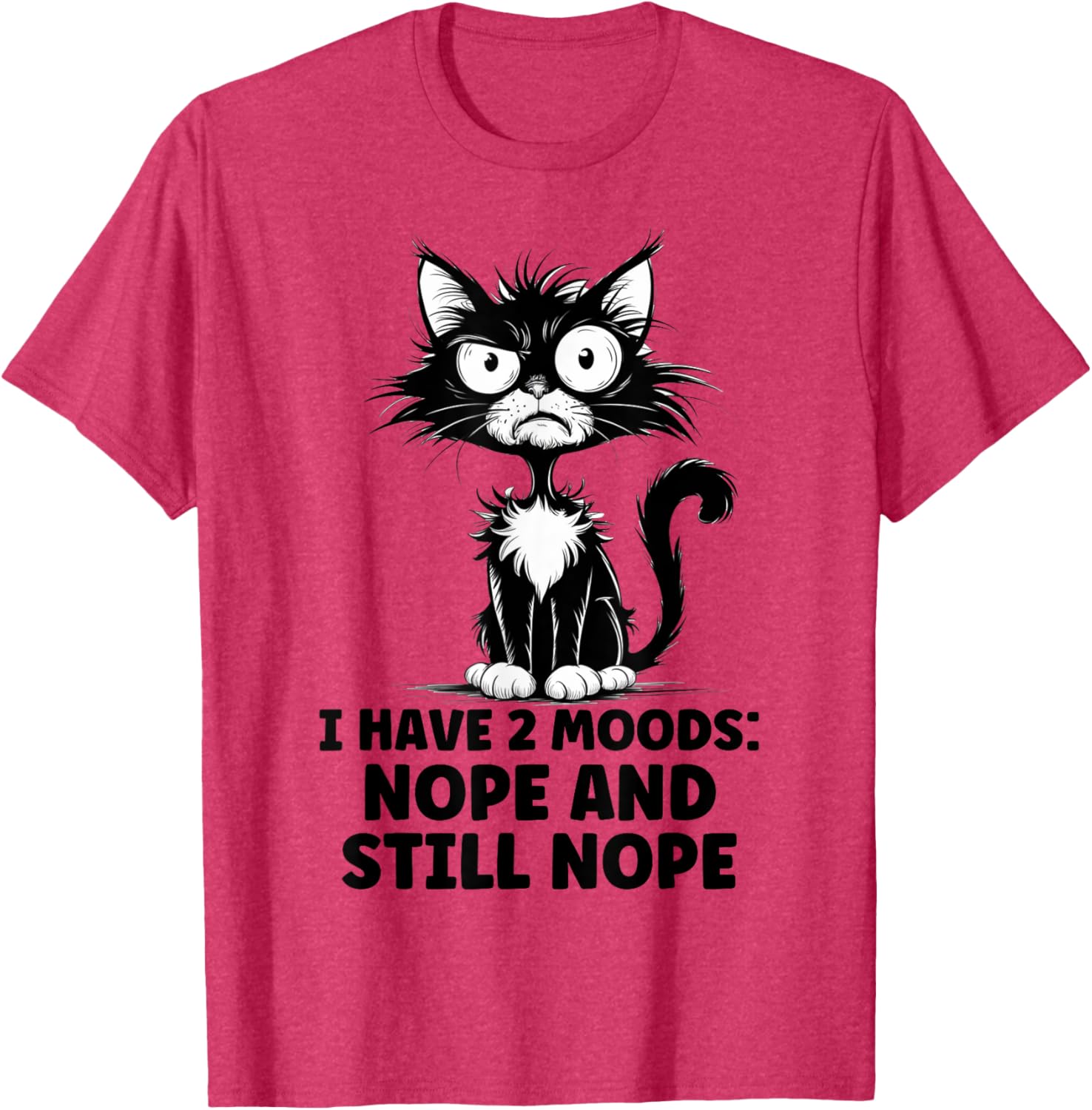 Funny Angry Stressed Cat Meme T-Shirt for Cat Lovers of All Ages - 5