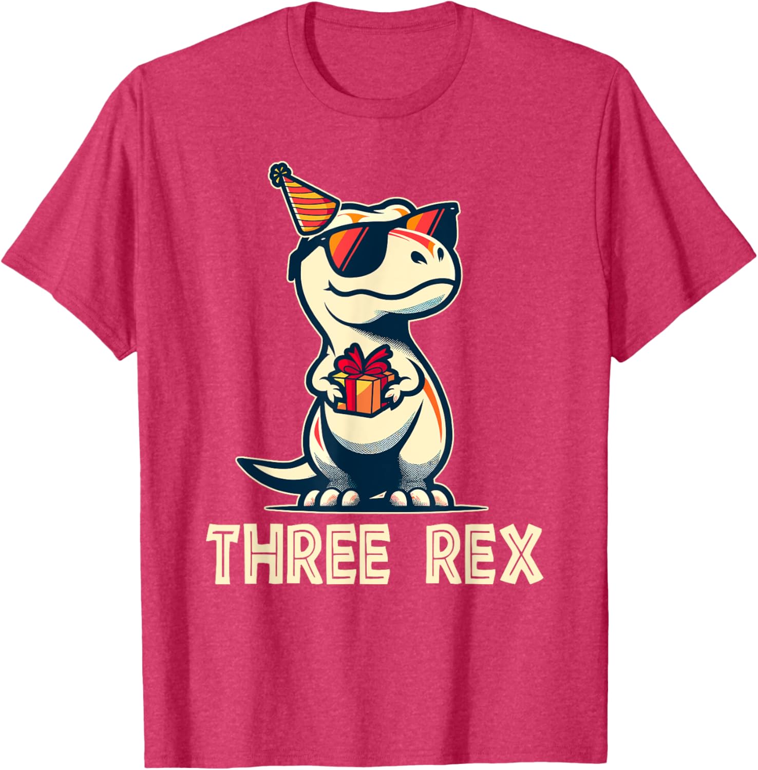 Adorable 3 Rex Dinosaur Birthday T-Shirt for Boys and Girls - 7