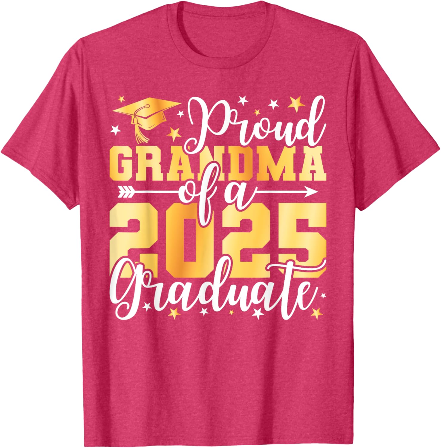 Proud Grandma of 2025 Graduate T-Shirt for Graduation Celebrations - 5