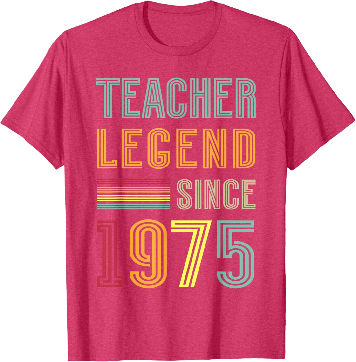 50th Birthday Teacher T-Shirt 1975 Teaching Legend 50 Years School Pride - 5