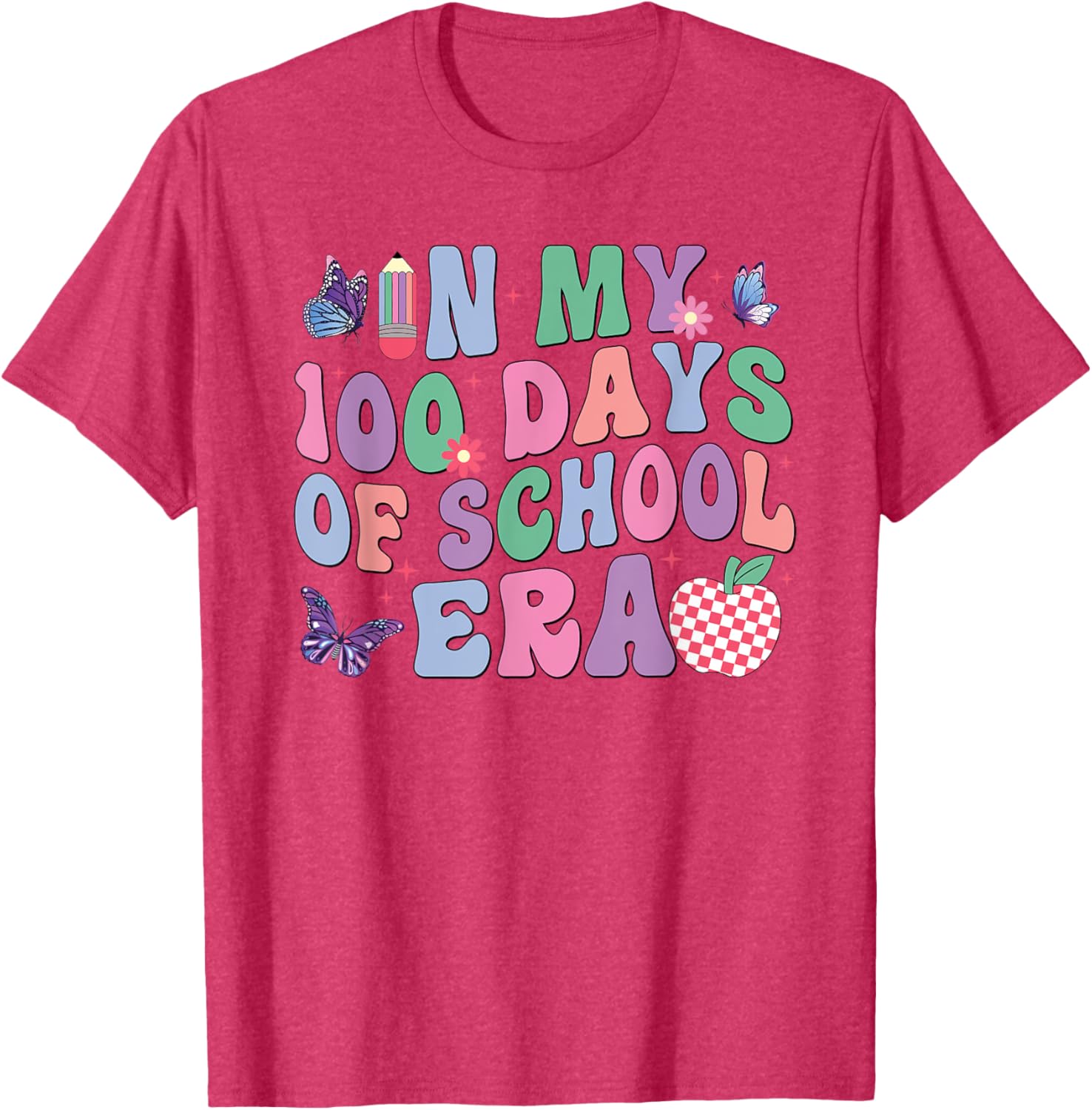 Groovy 100th Day of School Kids T-Shirt for Fun School Celebrations - 19