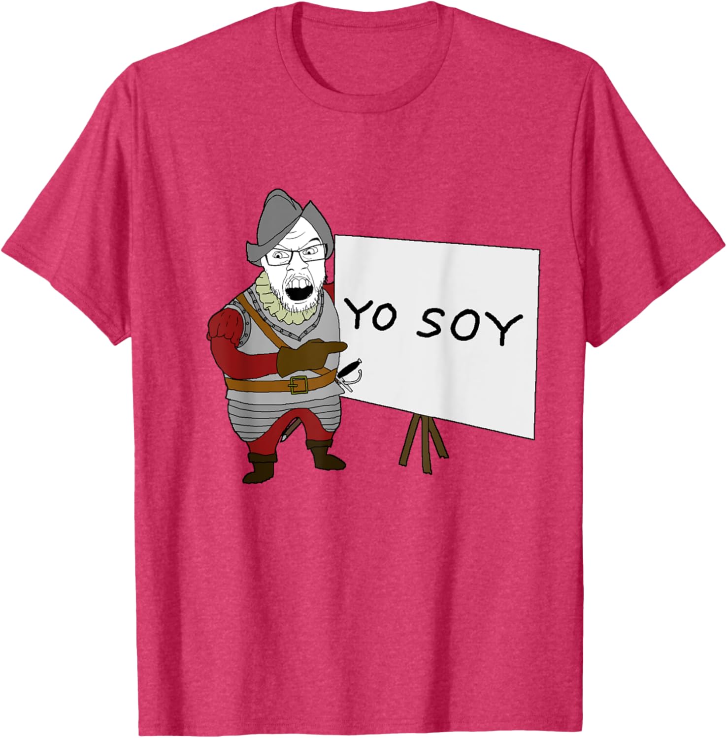 Soyjak Conquistador Wojak Soyboy T-Shirt for Spanish Teachers - 2