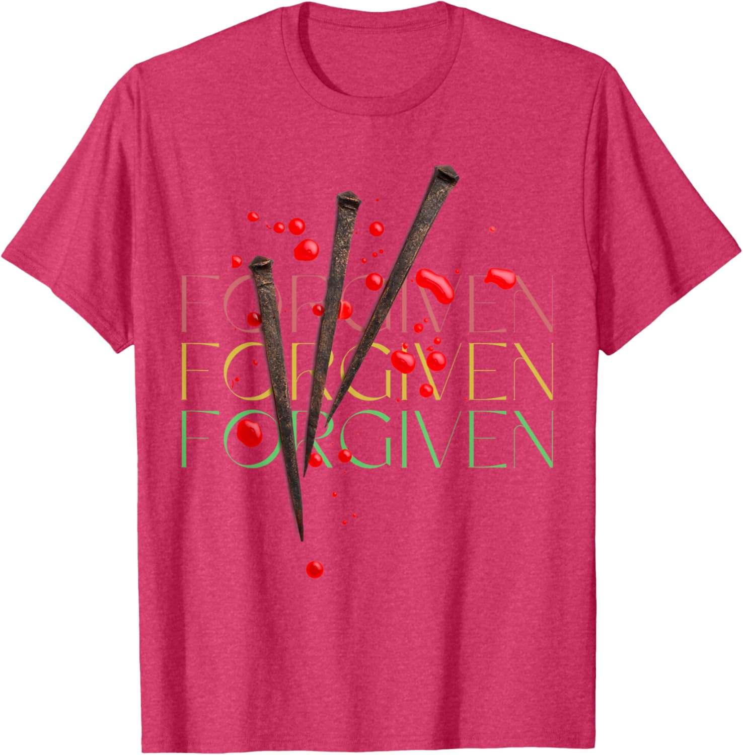 Forgiven Love Jesus T-Shirt Faith Graphic Tee for Christians - 18