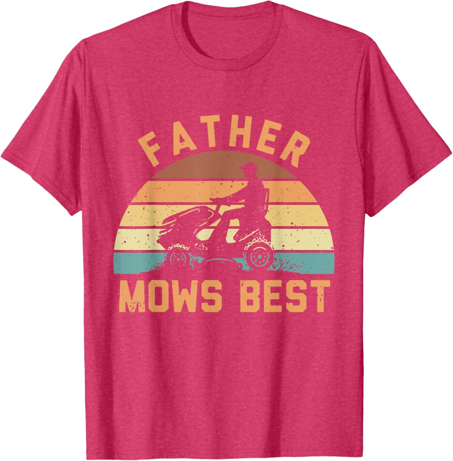 Father Mows Best Funny Retro Dad T-Shirt for Mowing Enthusiasts - 23