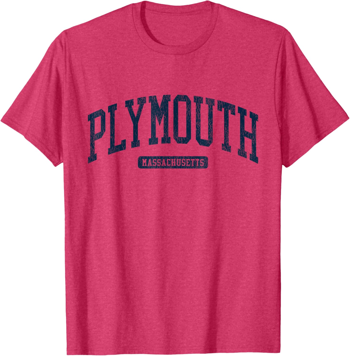 Plymouth MA College Blue T-Shirt for Stylish Campus Vibes - 1
