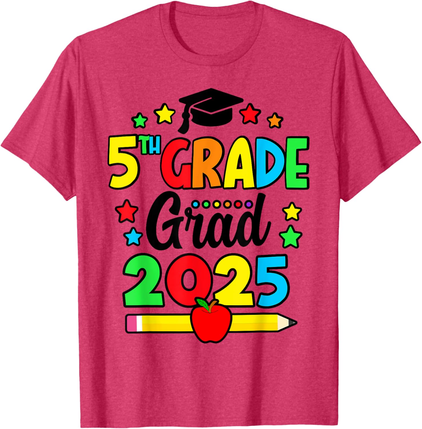 Fifth Grade Graduate 2025 T-Shirt for Elementary School Celebration - 5