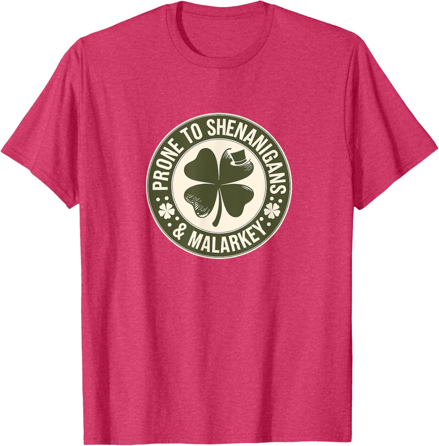 Prone to Shenanigans St Patrick's Day Clover T-Shirt for Fun Celebrations - 23