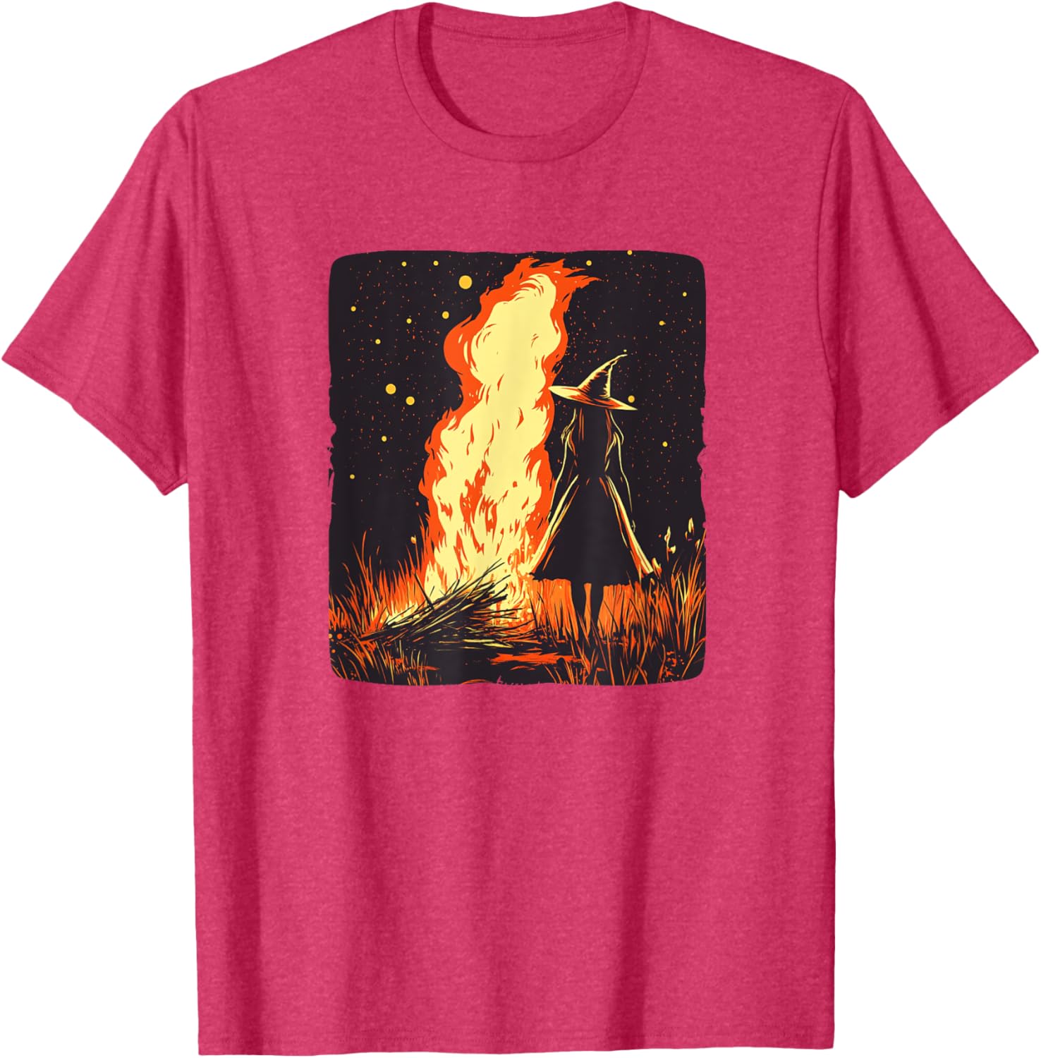 Spellbinding Witch and Bonfire Magic T-Shirt for Enchanting Nights - 4