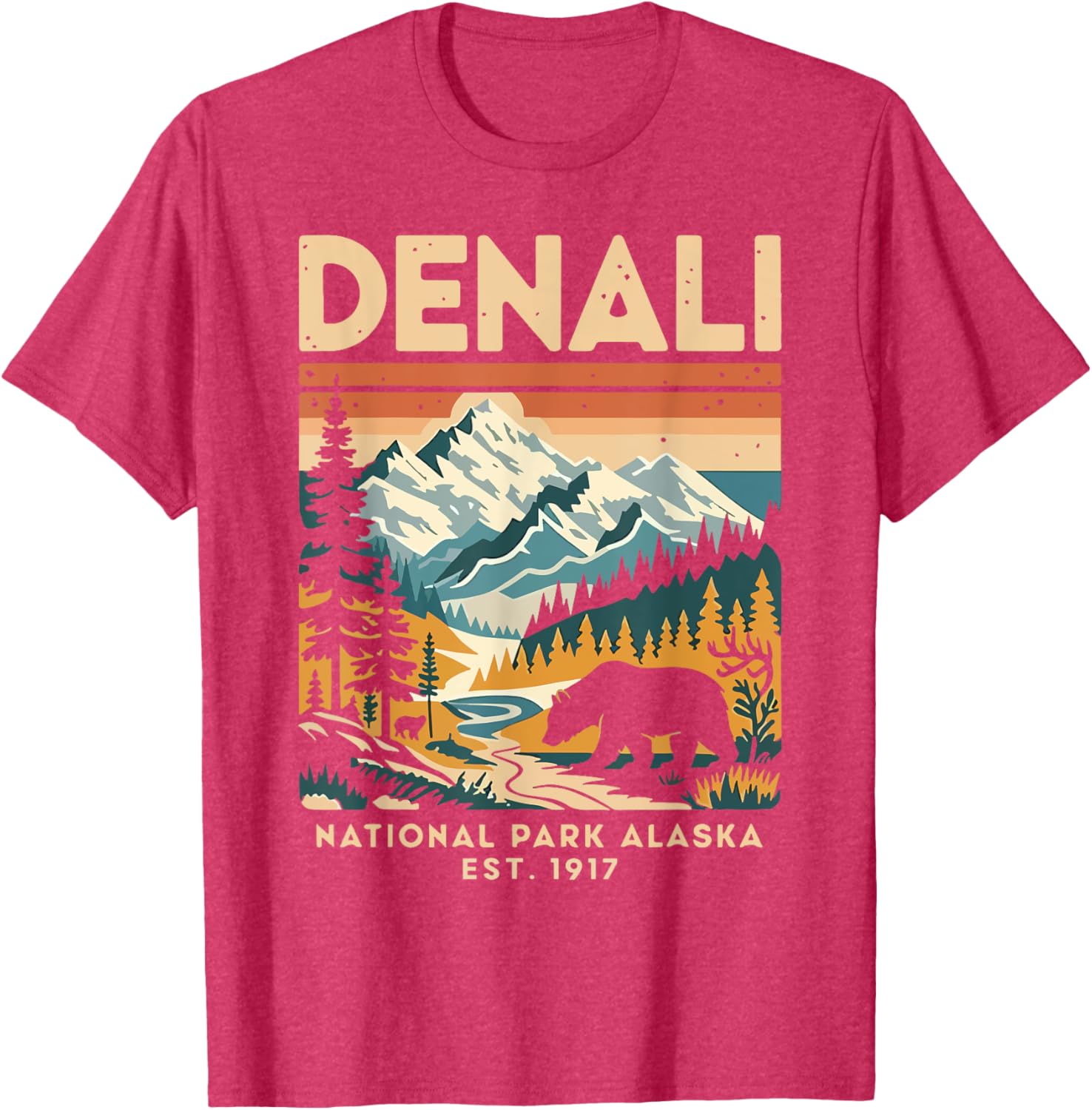 Vintage Denali National Park T-Shirt for All Ages - Men's, Women's, Kids' Apparel - 17
