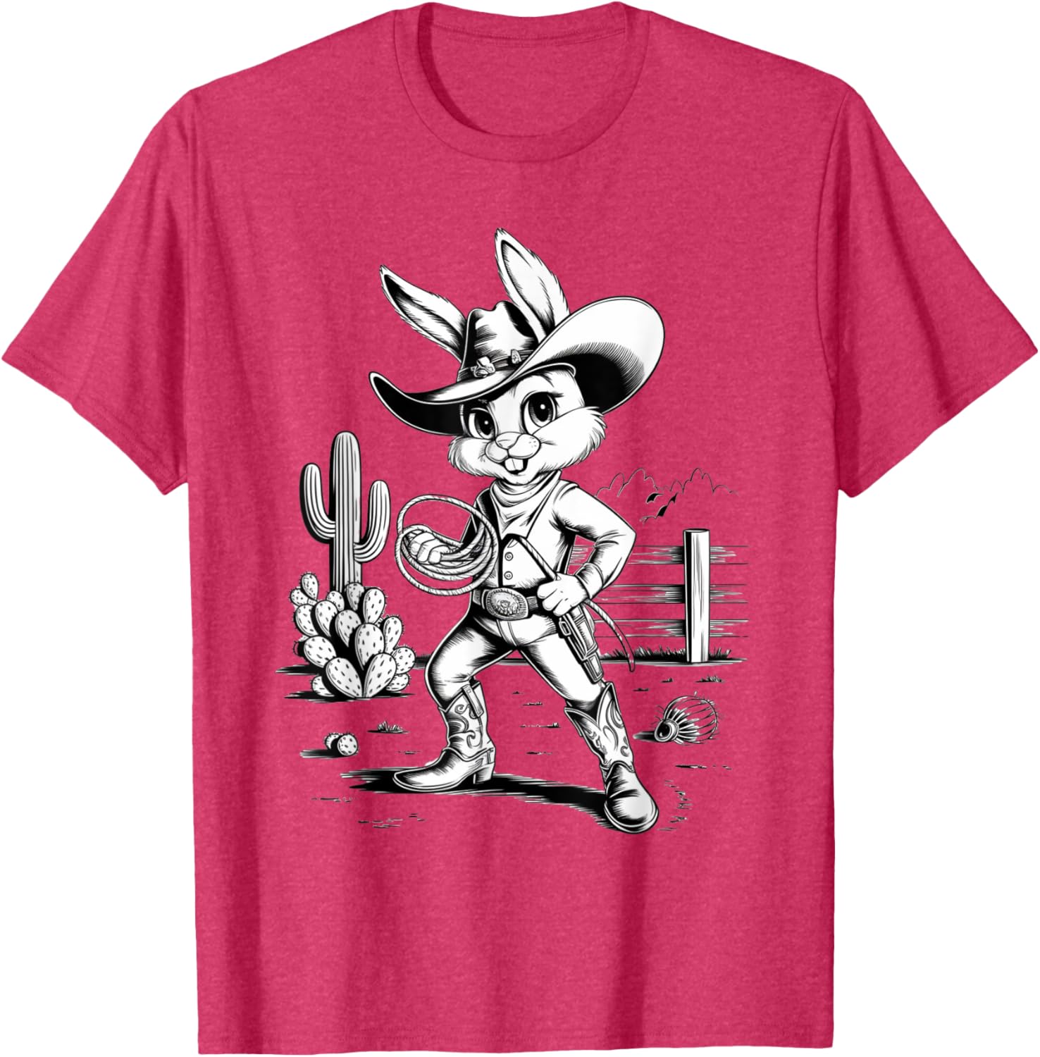 Cowboy Bunny Western Adventure T-Shirt for Fun Desert Inspired Style - 9