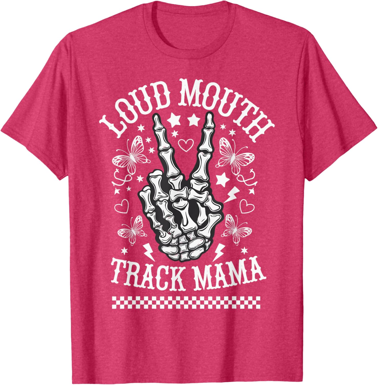 Fun Loud Mouth Track Mama T-Shirt for Stylish Moms on the Go - 2
