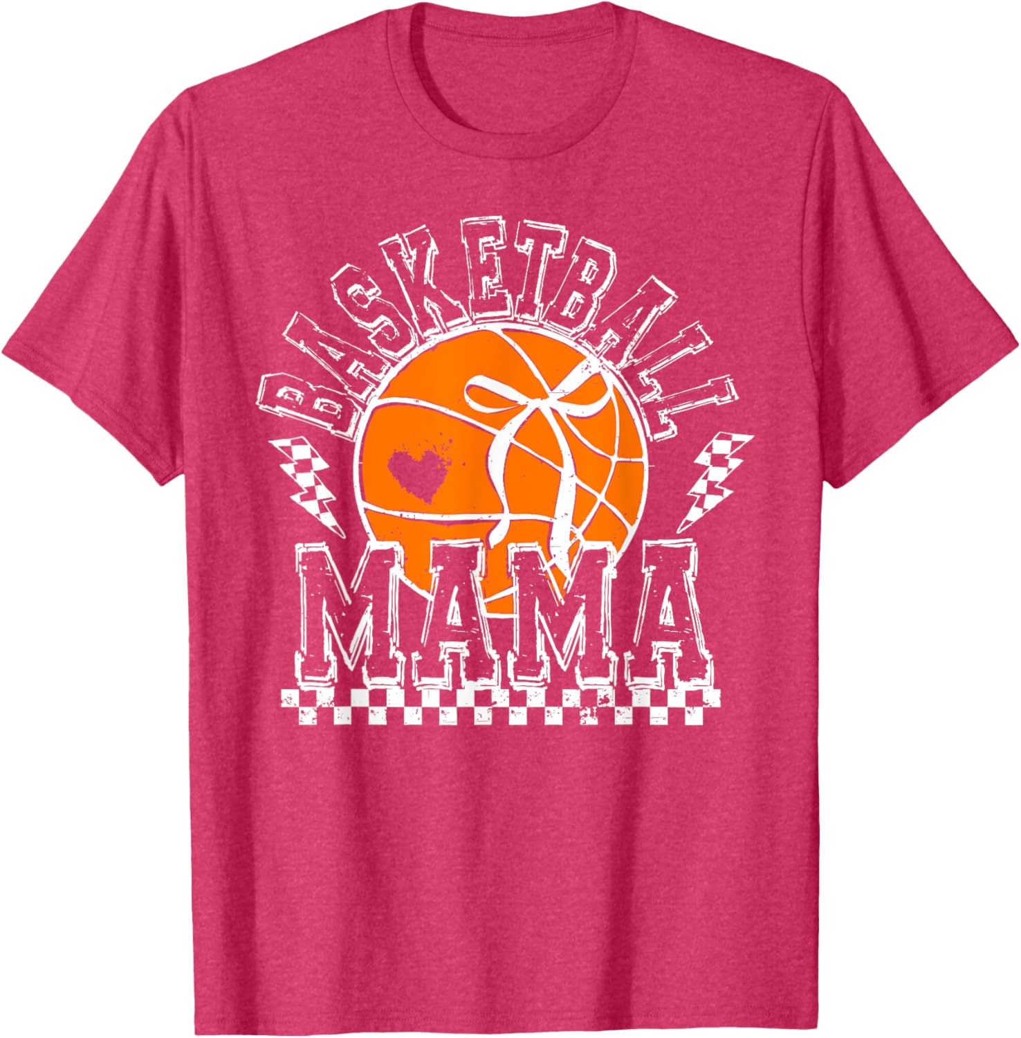 Funny Basketball Mama Coquette Bow T-Shirt for Sports Lover Moms - 9