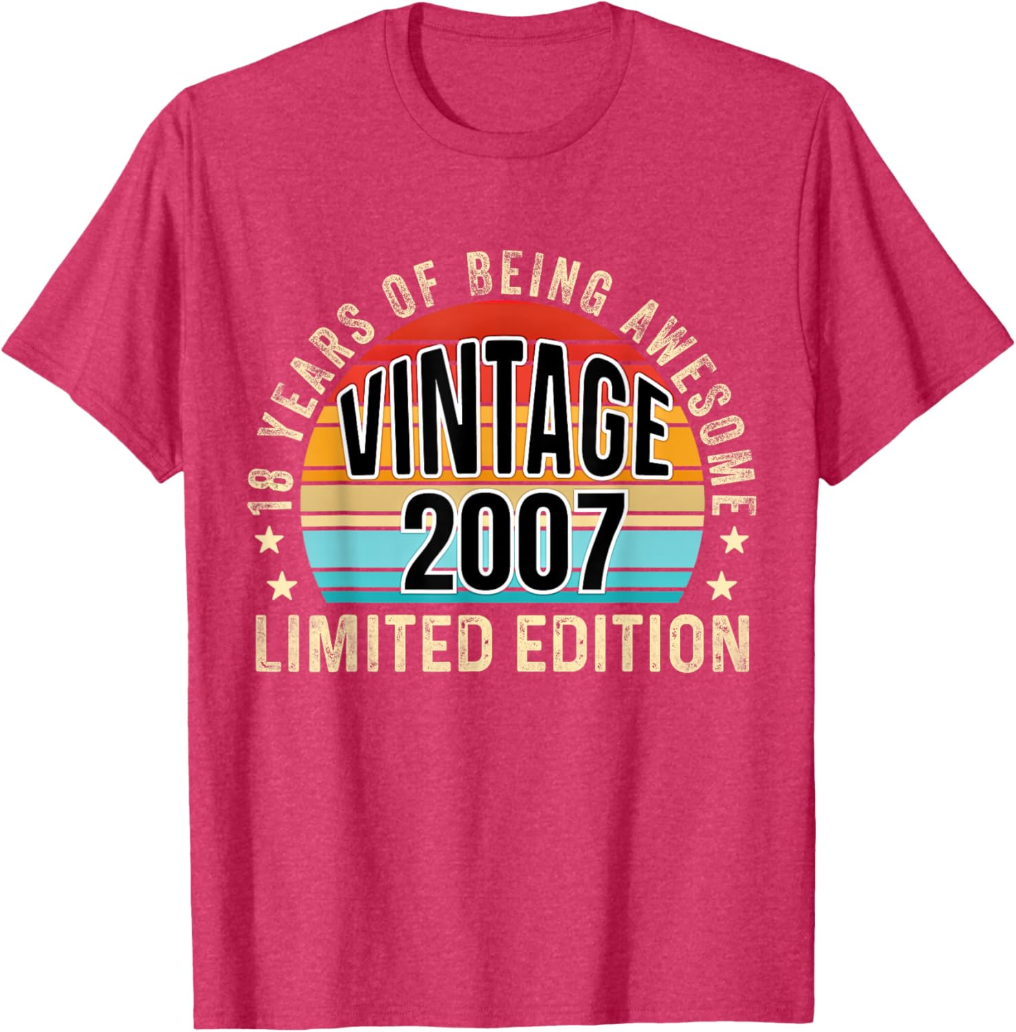 Vintage 2007 Limited Edition 18th Birthday T-Shirt for Celebrations - 5