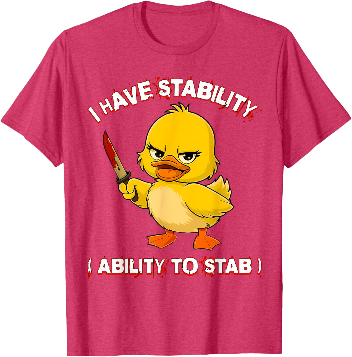 Funny Sarcastic Stability Ability Duck Meme T-Shirt for Unique Style - 7