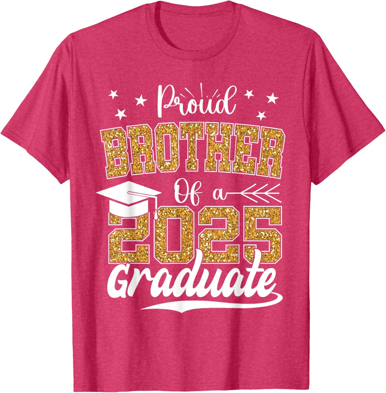 Proud Brother Class of 2025 Graduation T-Shirt for Celebrating Seniors - 12