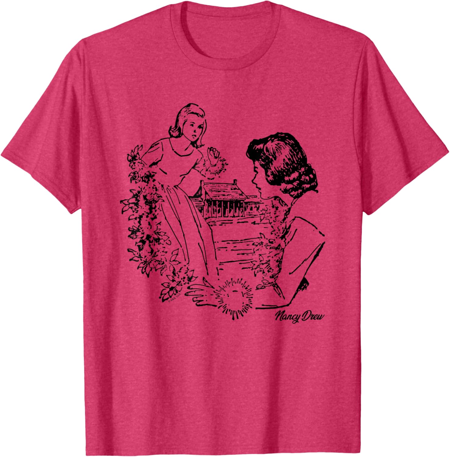 Nancy Drew Garden Illustration T-Shirt - Chic and Stylish Women's Apparel - 9