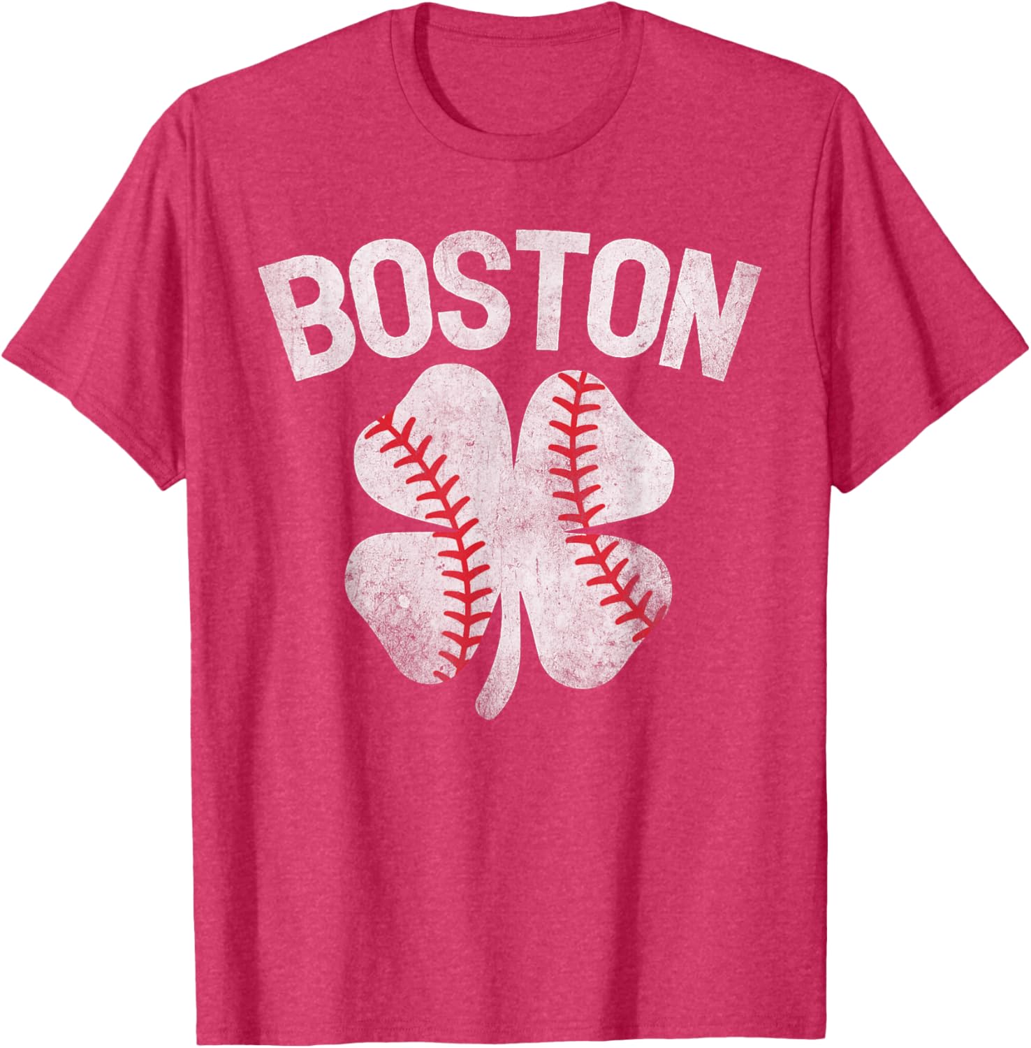 Boston St Patrick's Day Shamrock Clover Baseball T-Shirt for Celebrations - 8