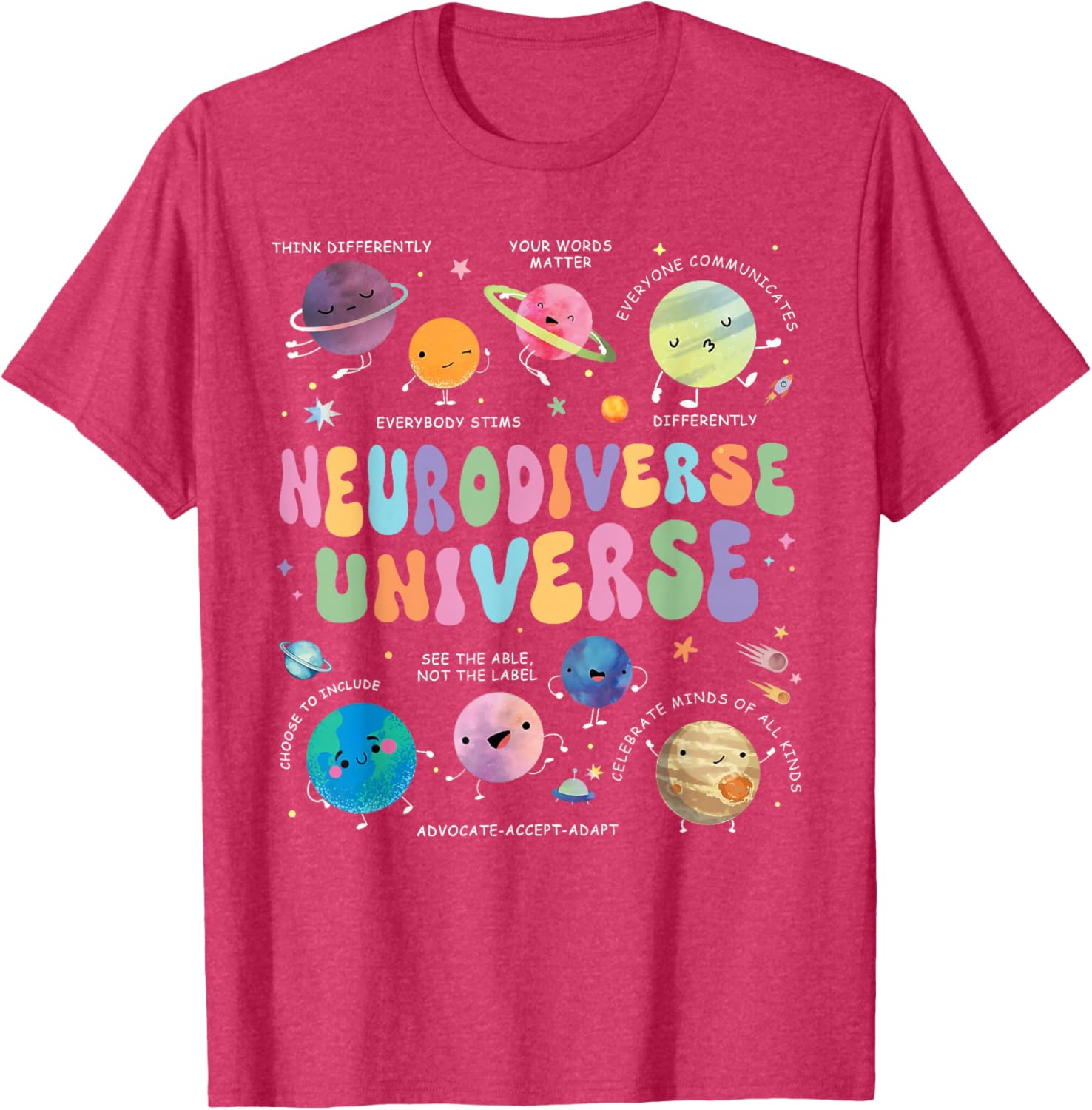 Neurodiverse Universe Autism Awareness T-Shirt for Understanding and Acceptance - 2