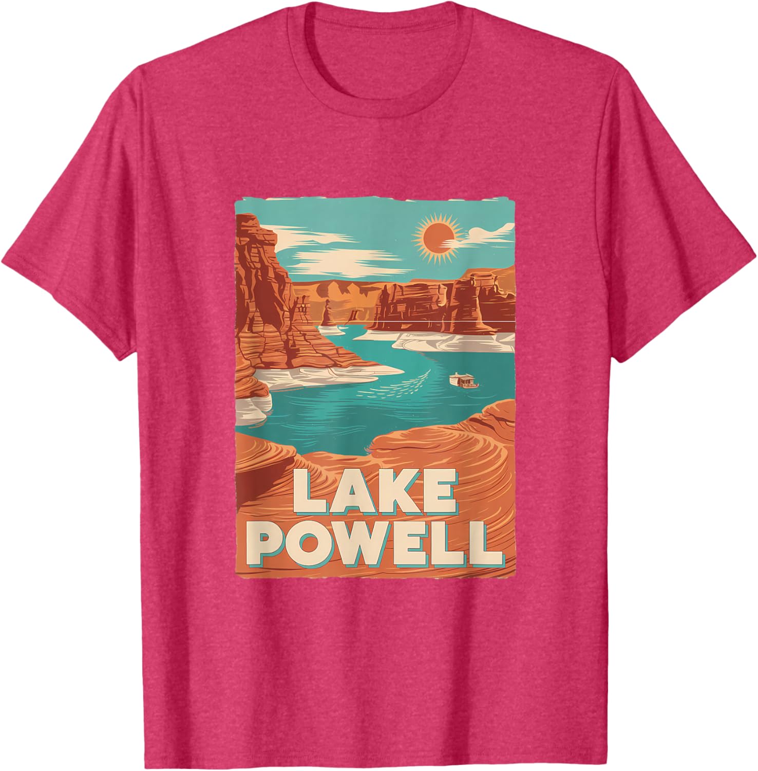 Lake Powell Vintage Canyon Sun Adventure T-Shirt for Outdoor Lovers - 10
