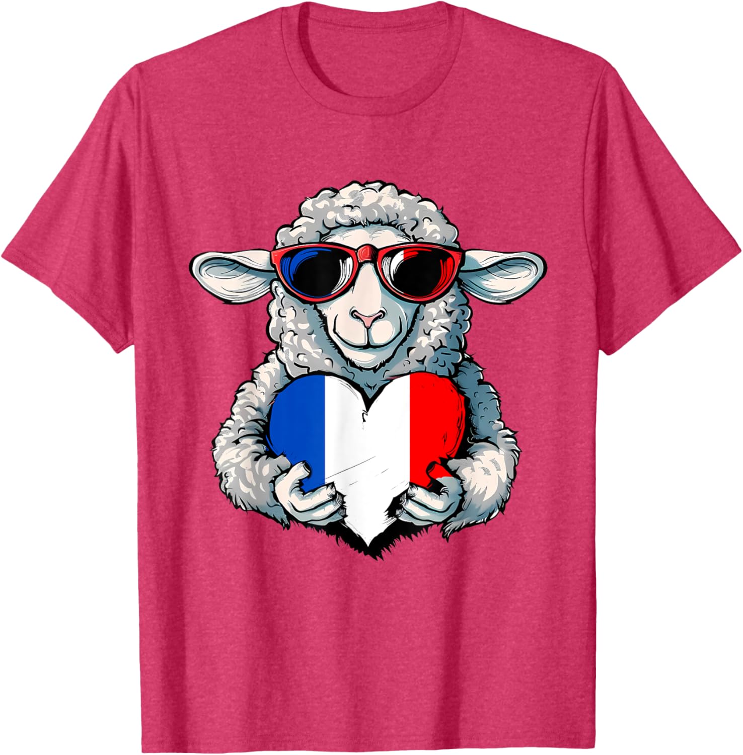 French Pride T-Shirt with France Flag and Sheep Design for Stylish Wear - 11
