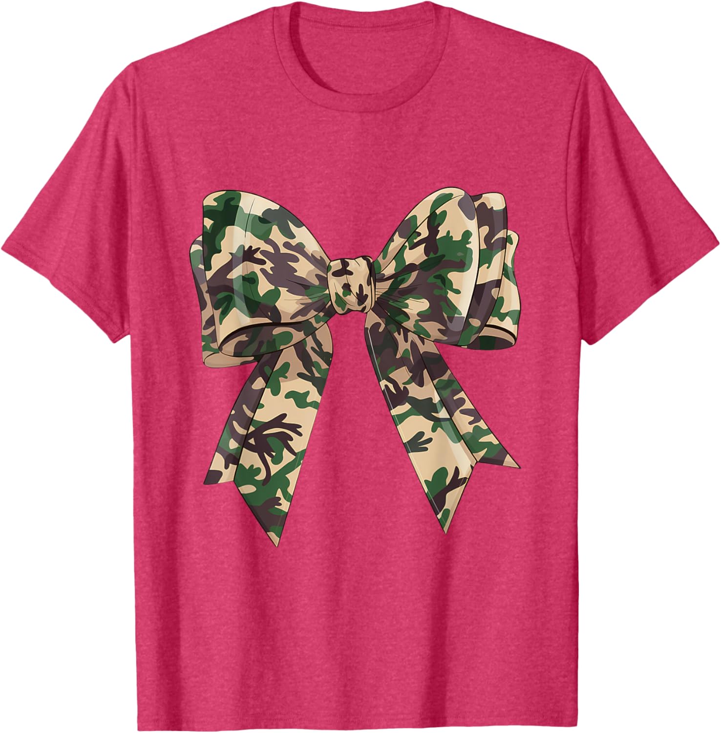 Chic Camouflage Bow Coquette T-Shirt for Hunting Women and Girls - 19