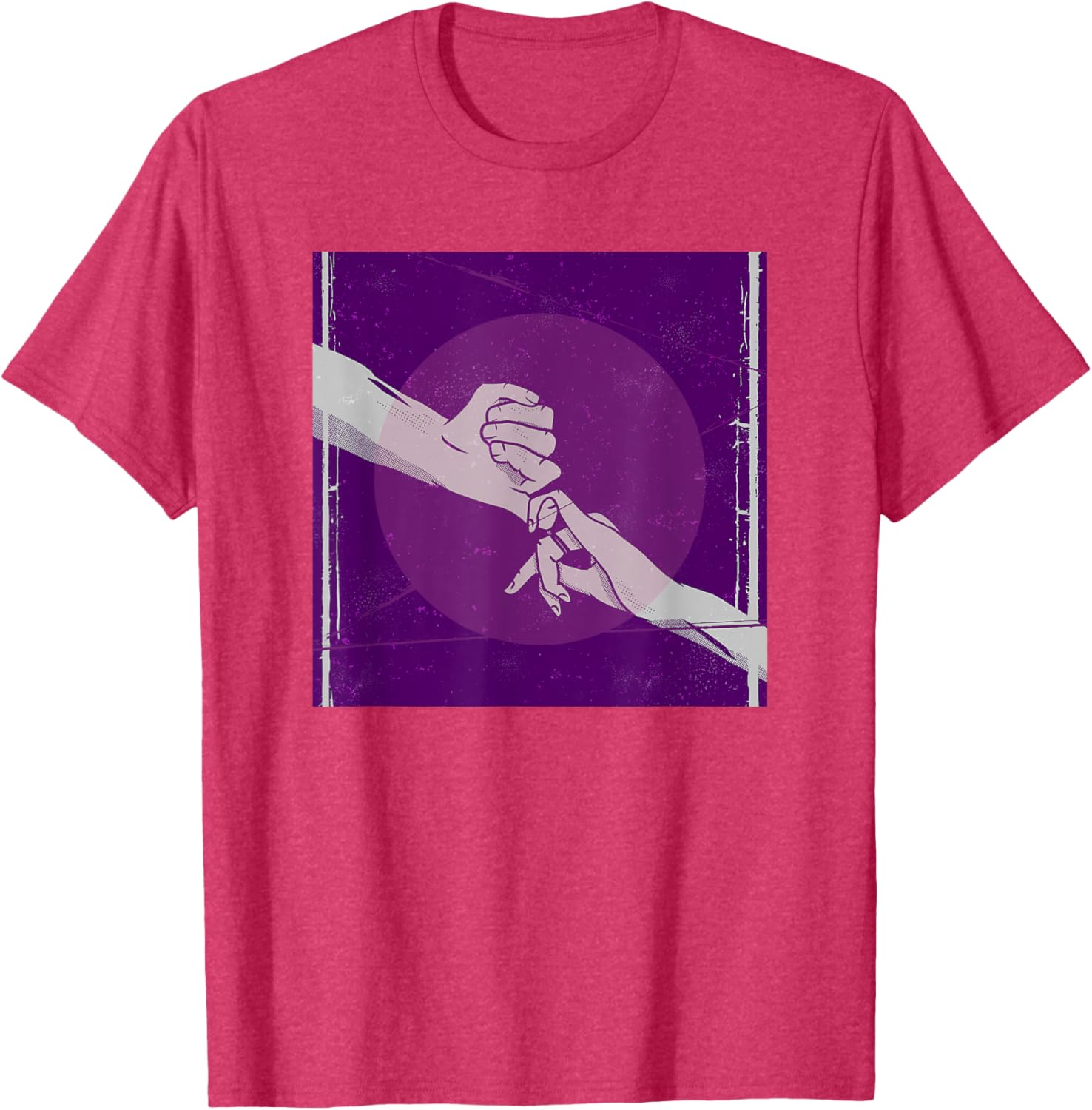 Romantic Couple Holding Hands Retro Poster T-Shirt for Lovebirds - 1