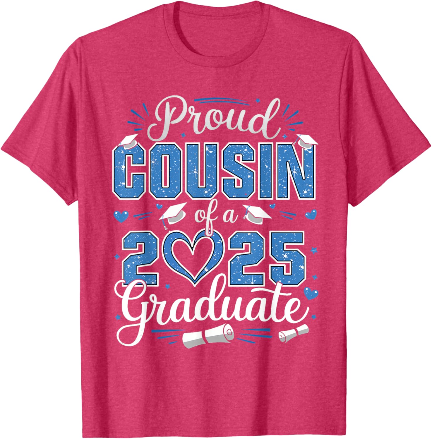 Proud Cousin Of A Class Of 2025 Graduate T-Shirt for Celebrating Seniors - 3