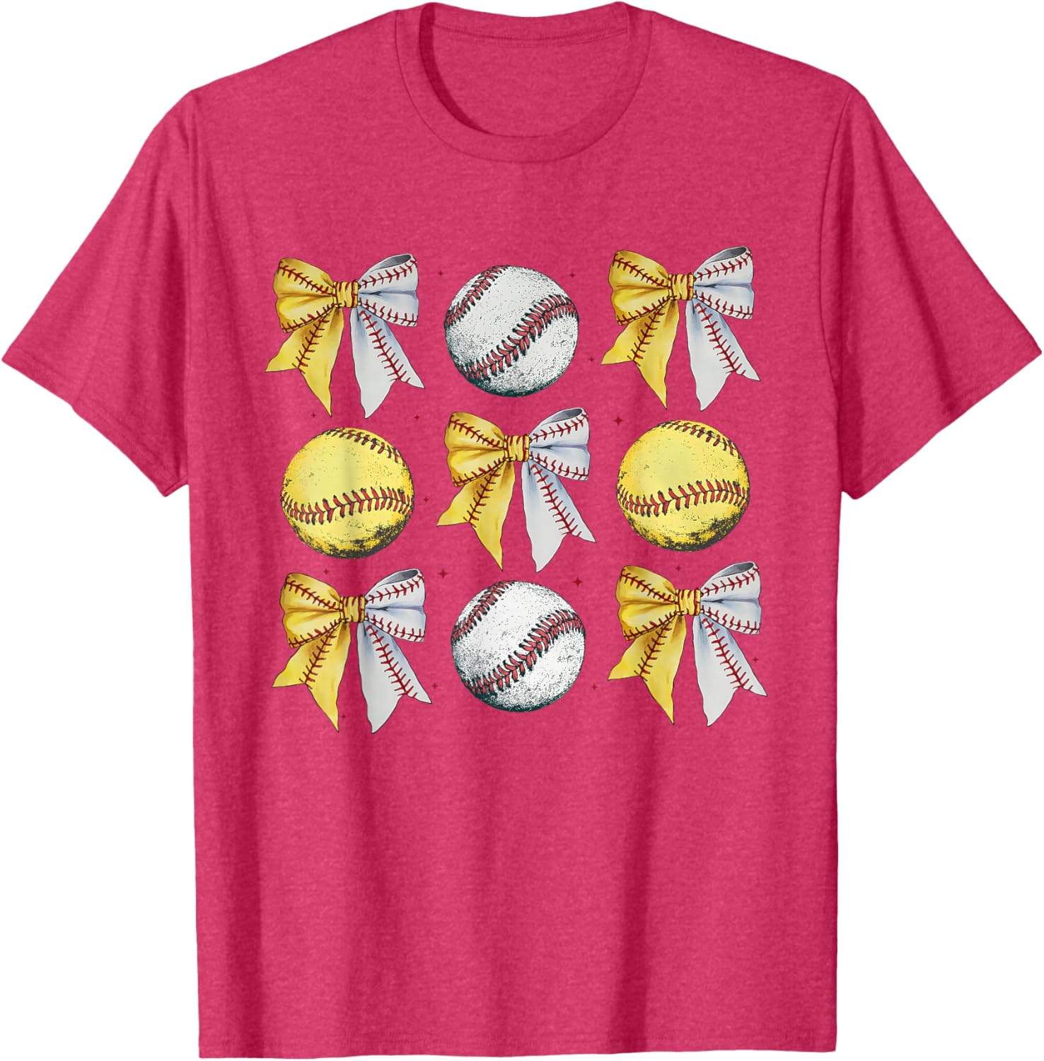 Coquette Bow Baseball Softball Game Day Mom T-Shirt for Women - 18