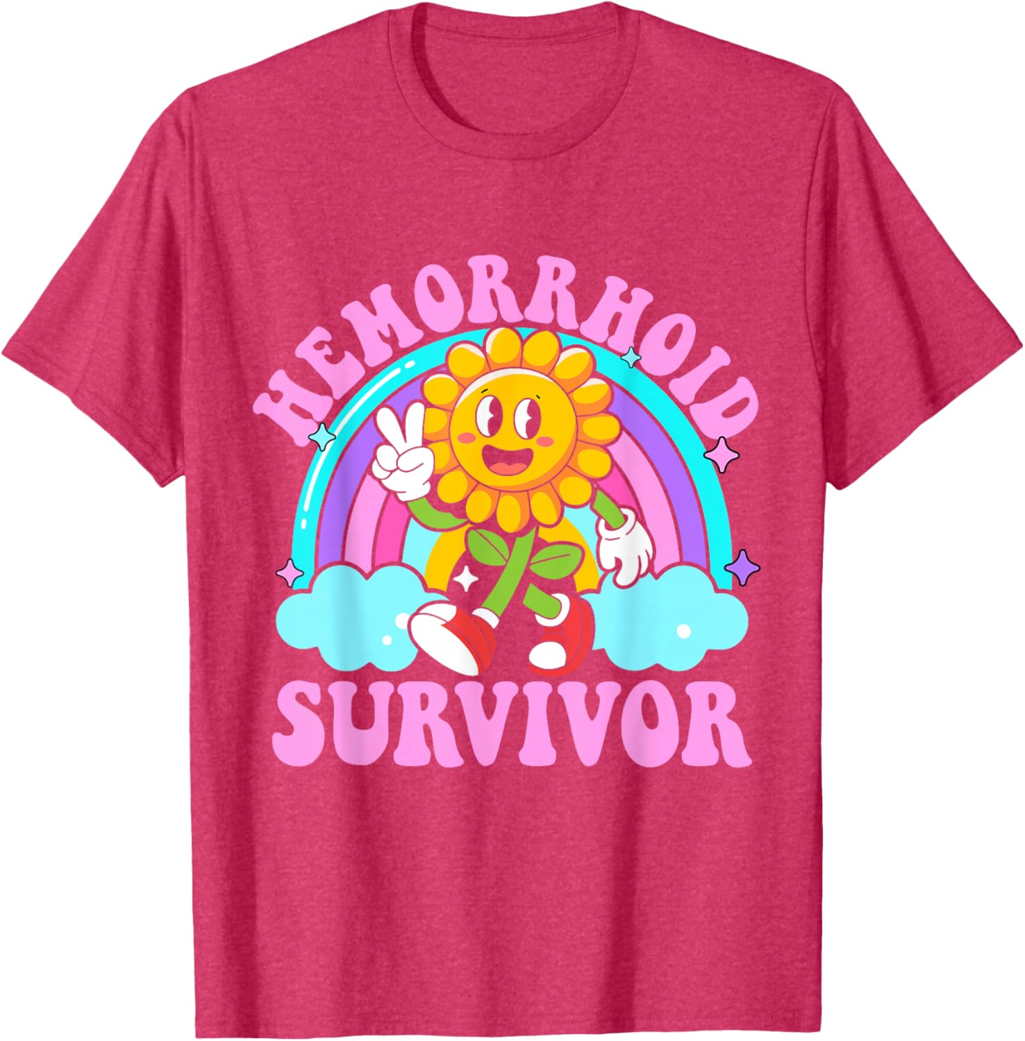 Funny Hemorrhoid Survivor Y2K Meme T-Shirt - Sarcastic Humor Apparel - 4