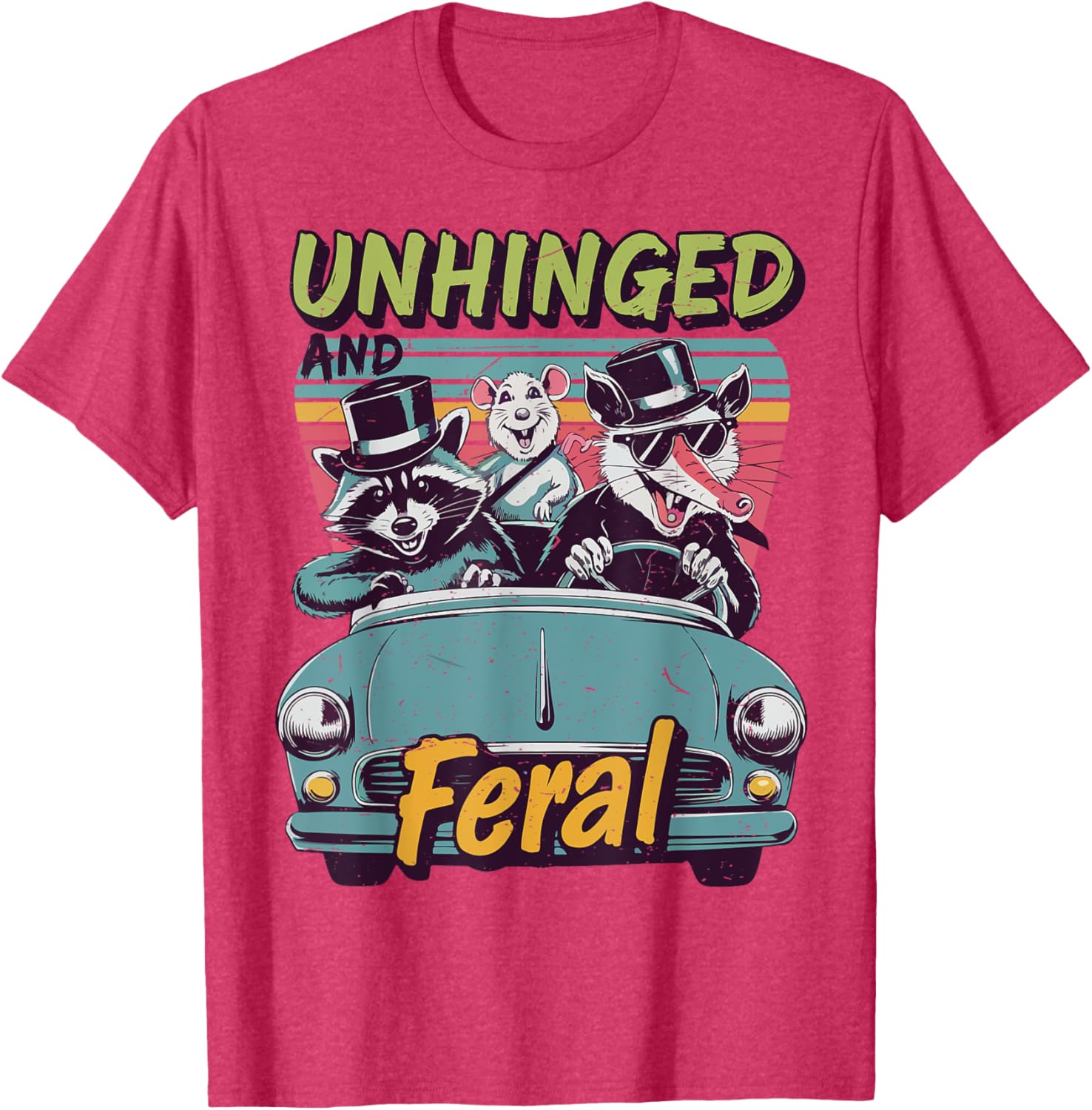 Funny Unhinged Feral Raccoon Racing Toddler Trash Panda T-Shirt - 14