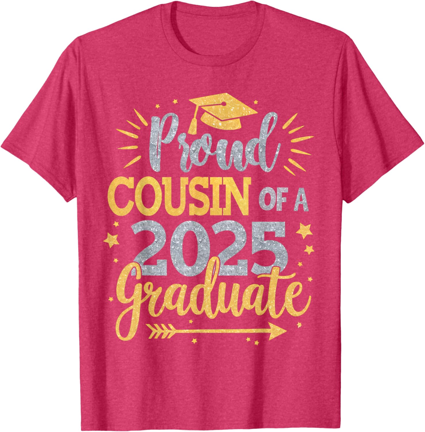 Proud Cousin of Class of 2025 Graduate T-Shirt for Seniors - 1