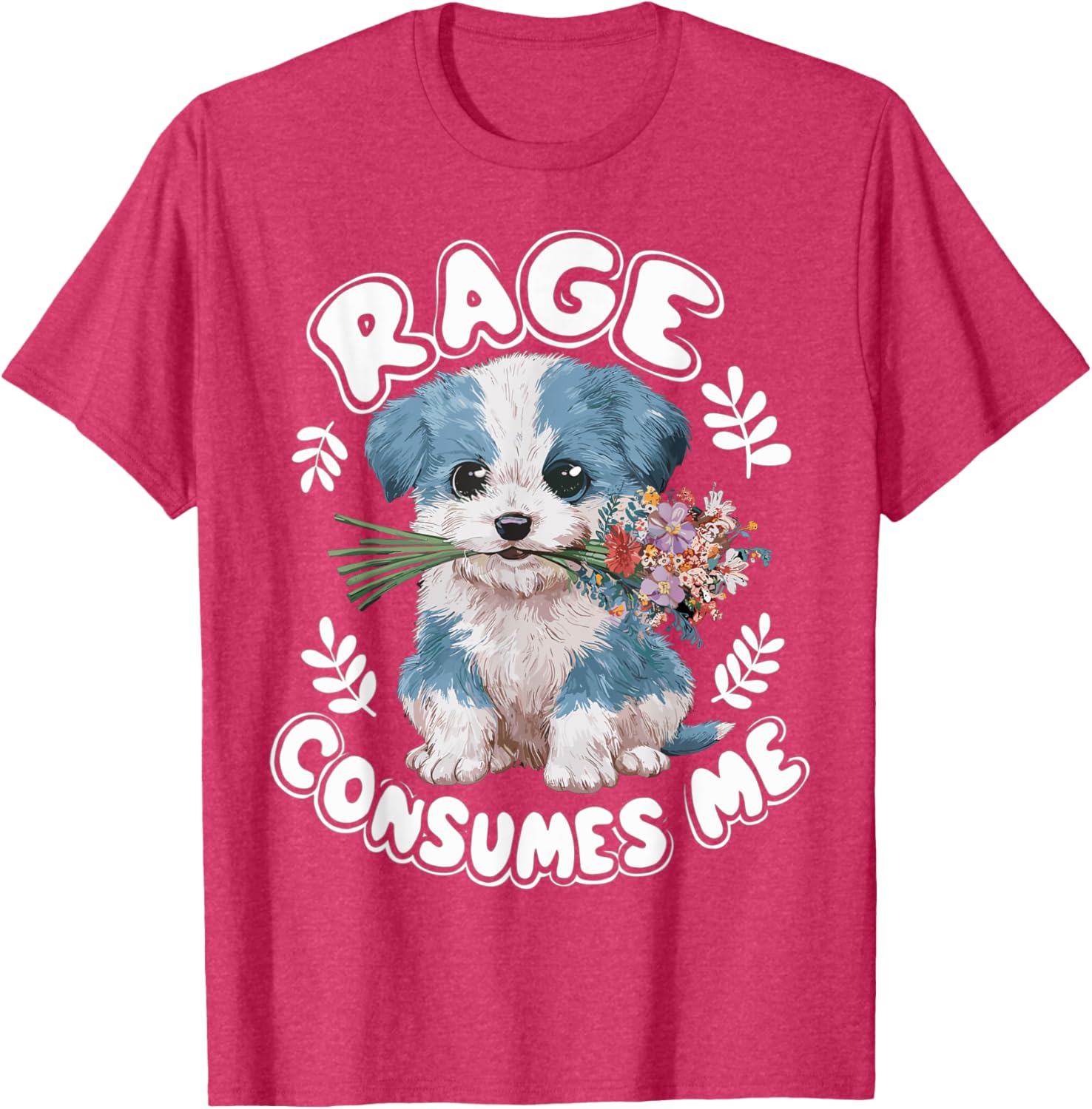 Cute Puppy Rage Cat Meme T-Shirt for Men and Women - Funny Gift Idea - 21