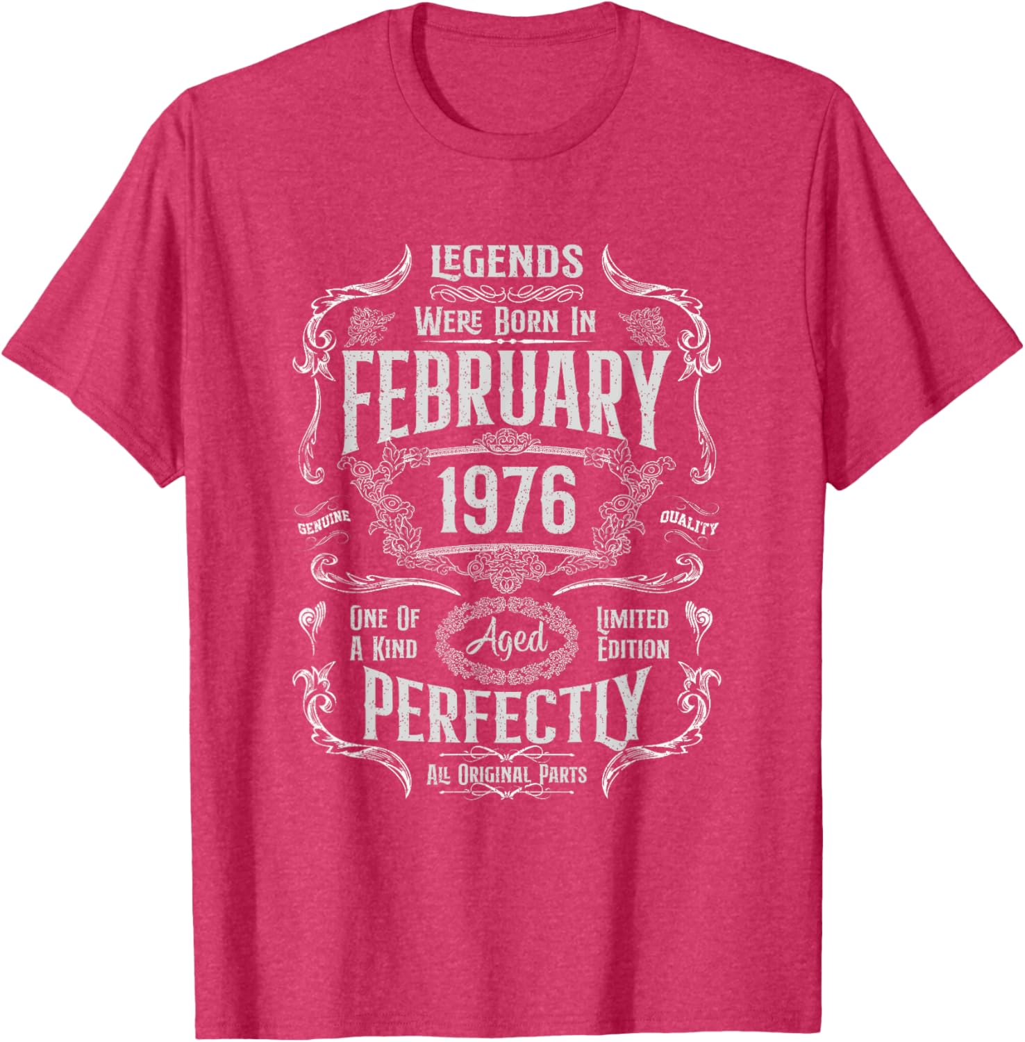 Vintage 49th Birthday T-Shirt for Legends Born in February 1976 - 17