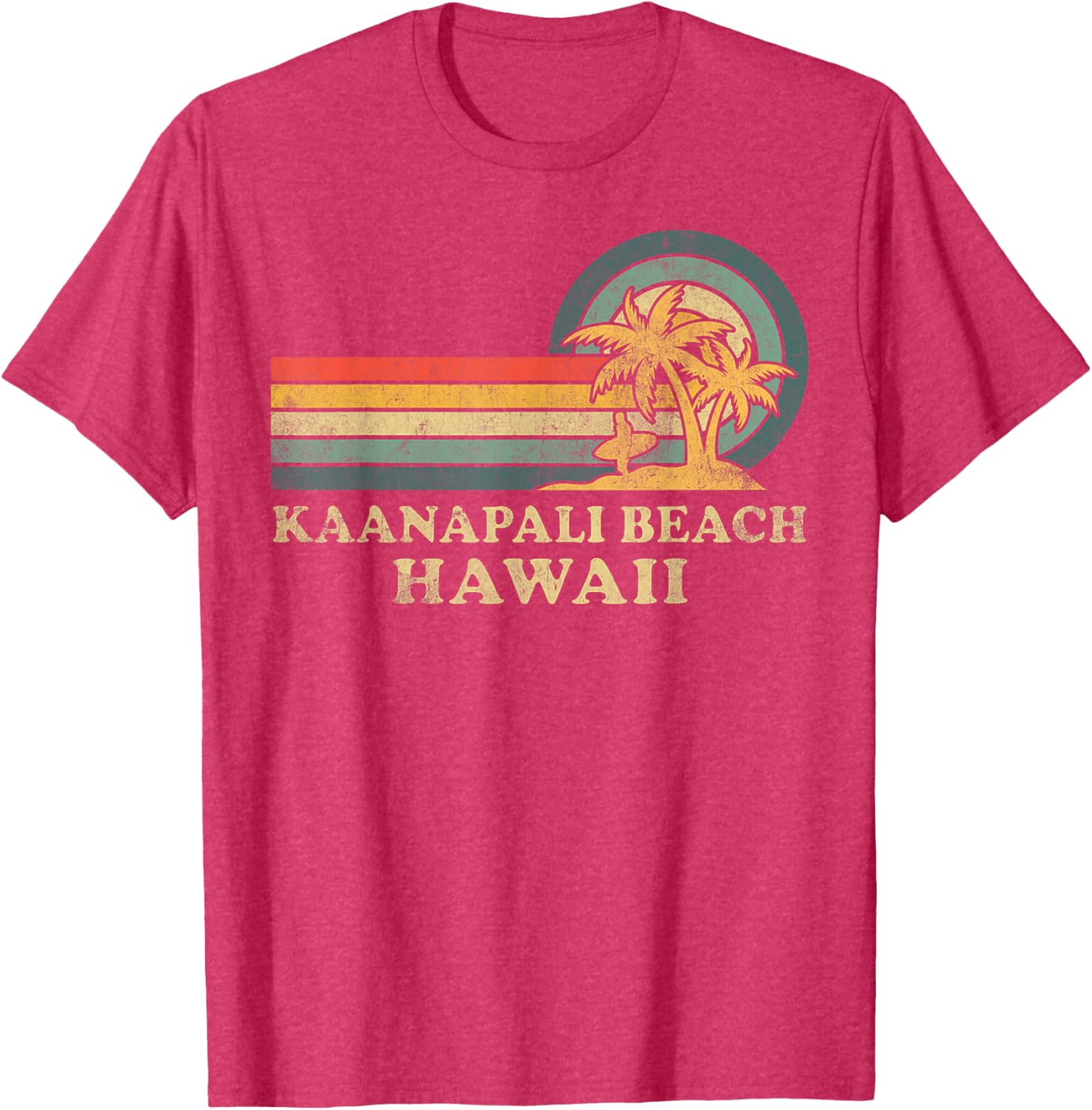 Kaanapali Beach Vintage Palm Tree Family Vacation T-Shirt for Fun Getaways - 3