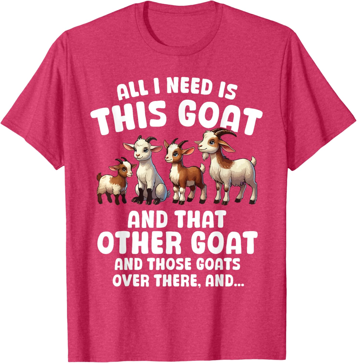 Funny Goat Lover T-Shirt All I Need Is This Cute Farmer Design - 8
