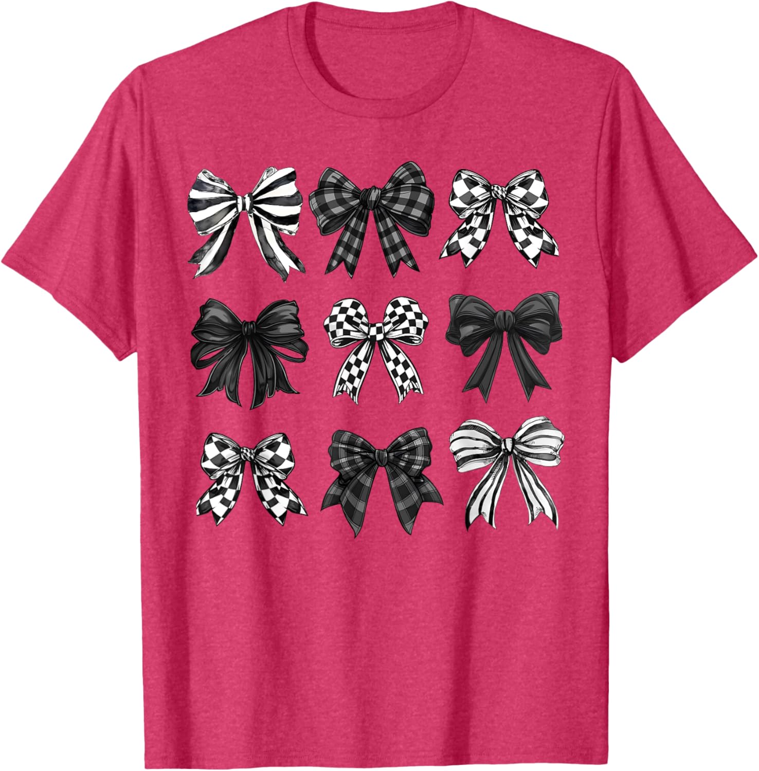 Trendy Coquette Bow and Ribbon Graphic T-Shirt for Girls and Women - 10