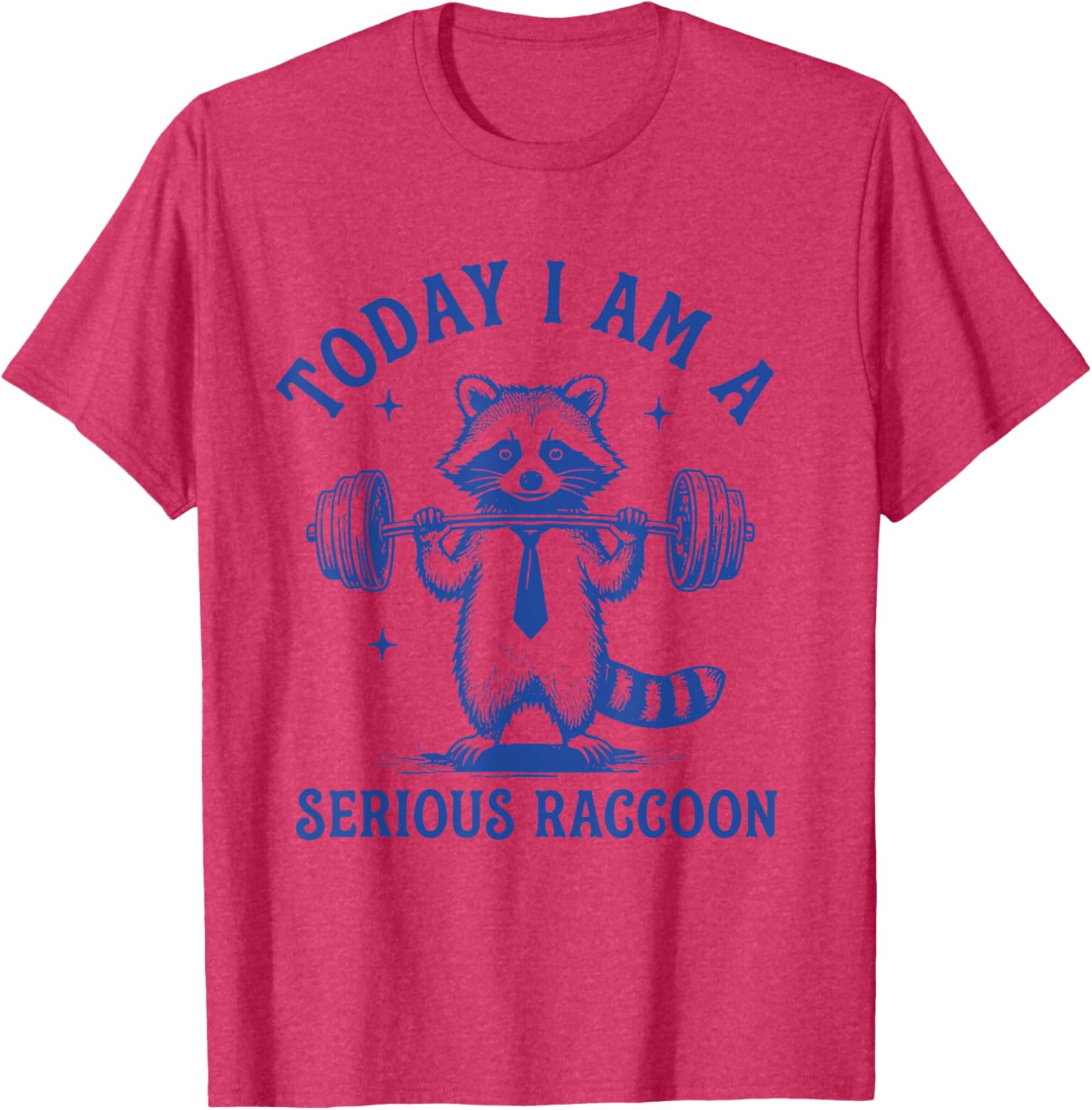 Funny Serious Raccoon Lifting Weights T-Shirt for Animal Lovers - 6