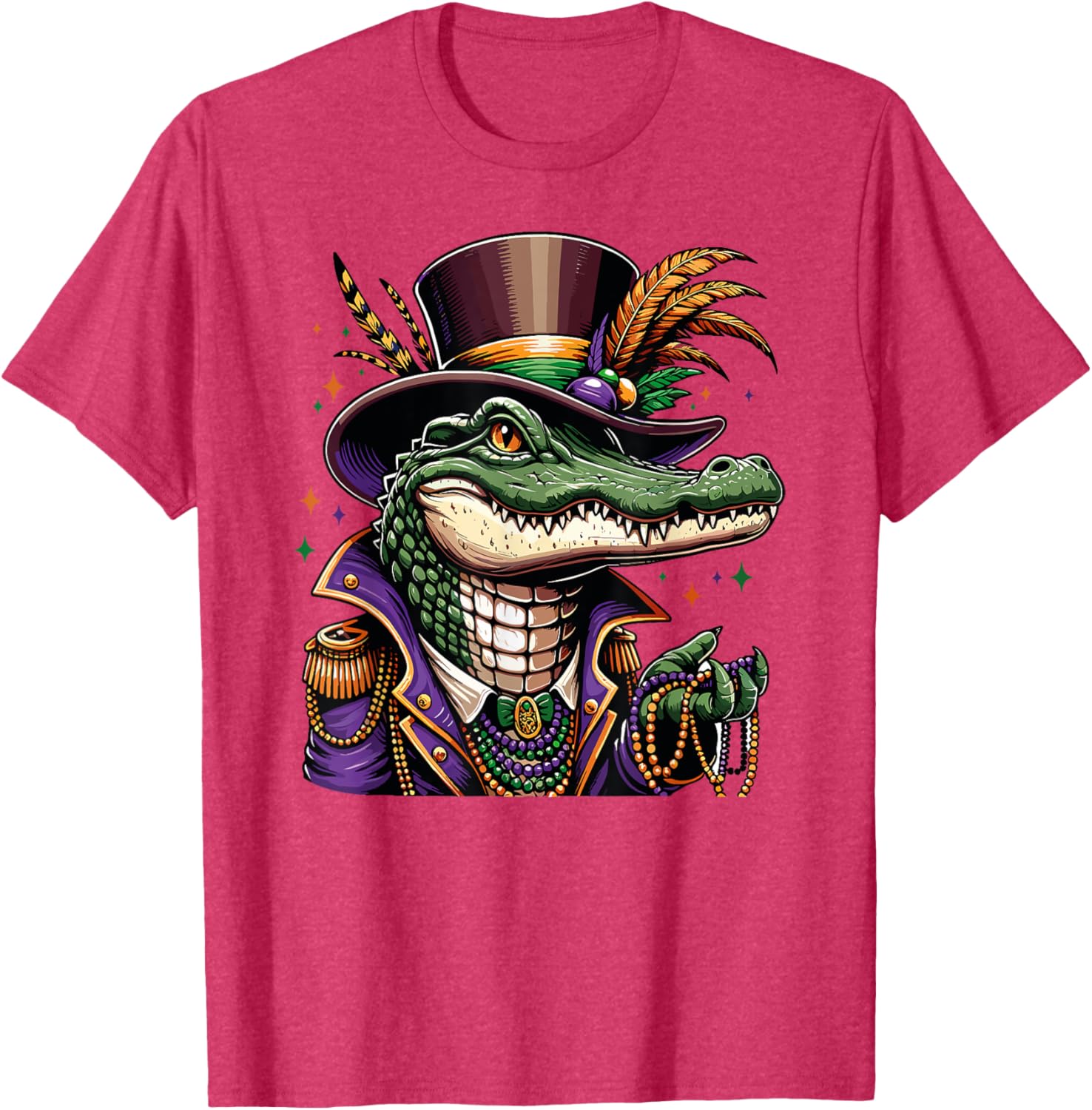 Mardigator Mardi Gras Alligator T-Shirt for Fun Men and Women - 6