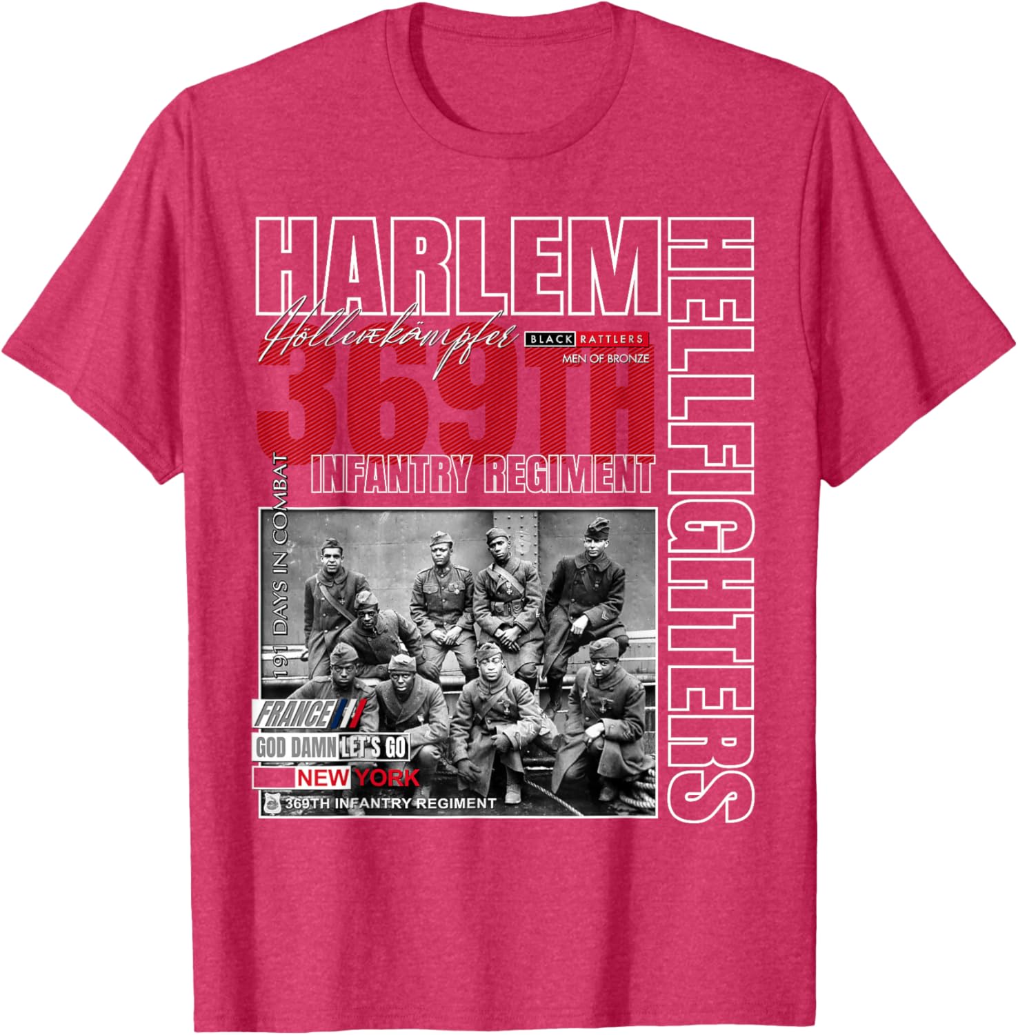 Harlem Hellfighters Tribute T-Shirt for Adults & Kids - Black Classic Fit - 7