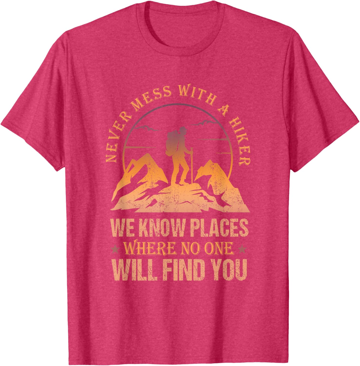 Funny Never Mess With A Hiker Retro T-Shirt for Outdoor Enthusiasts - 3